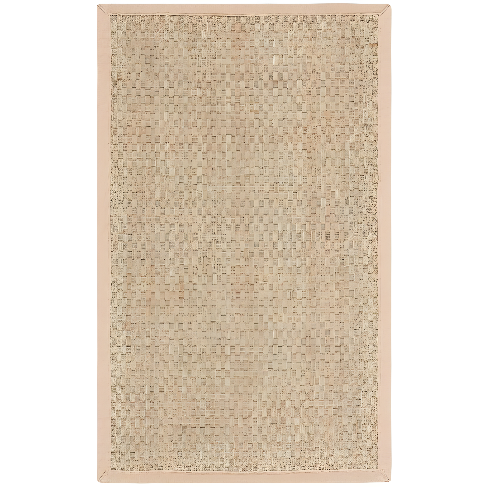 Natural Beige Flat Woven Reversible Cotton Area Rug 3' x 5'