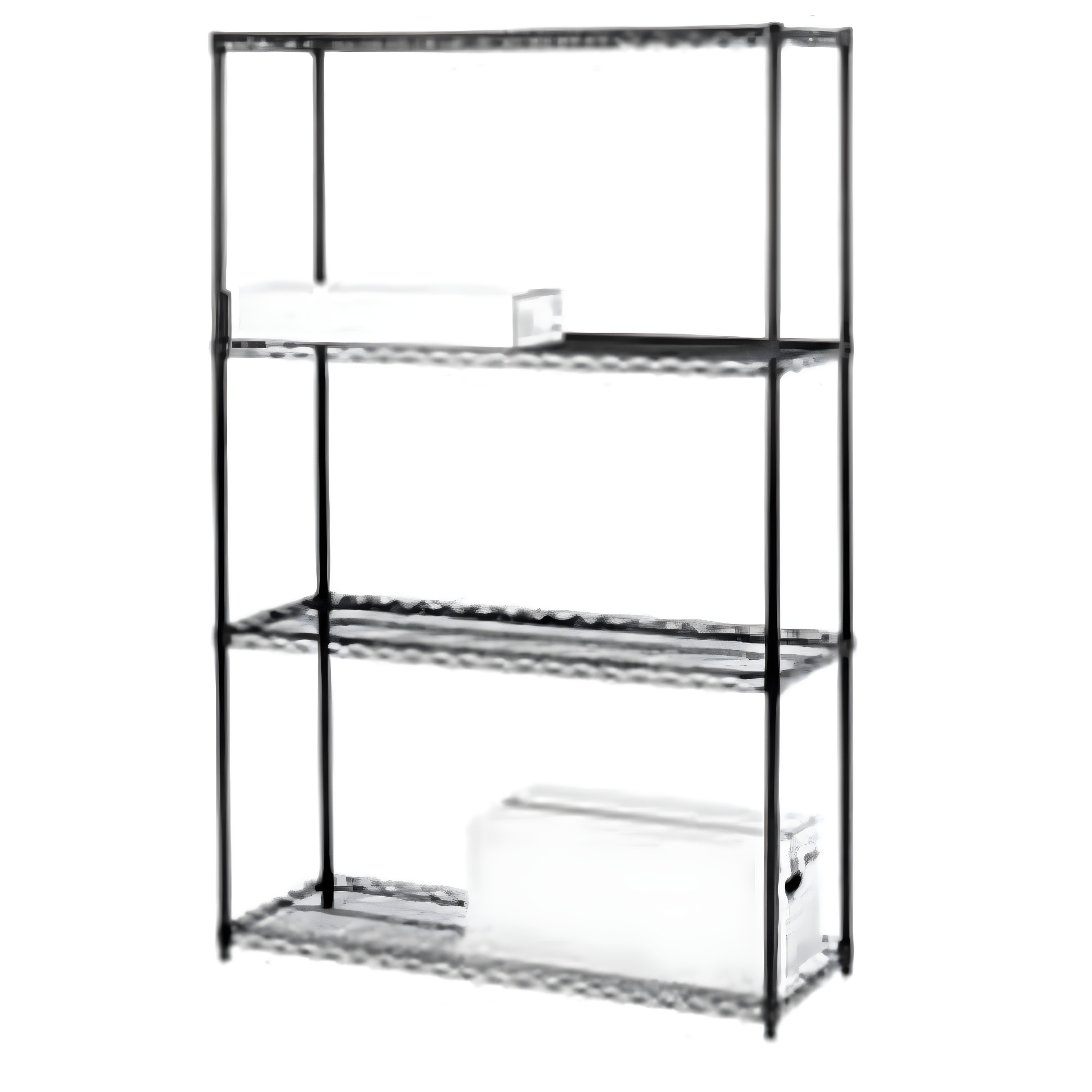 Adjustable 37" Industrial Black Steel Wire Shelving Unit