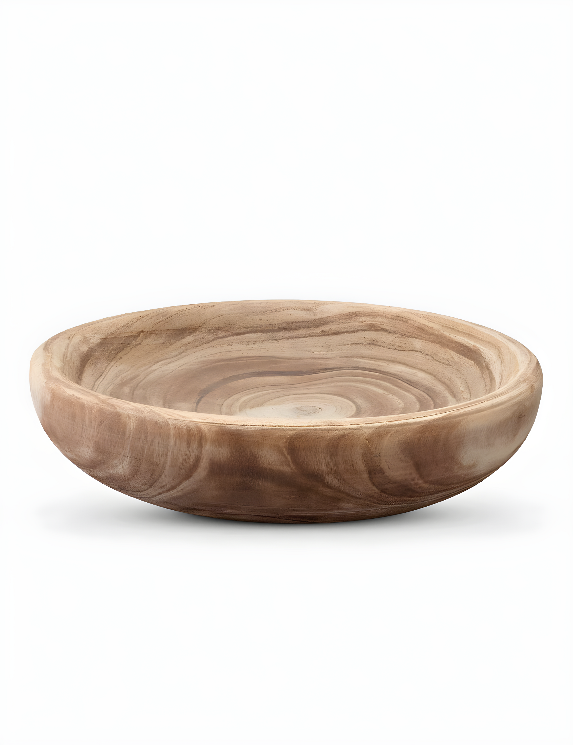 Sada Laurel 17" Raw Paulownia Wood Catchall Bowl