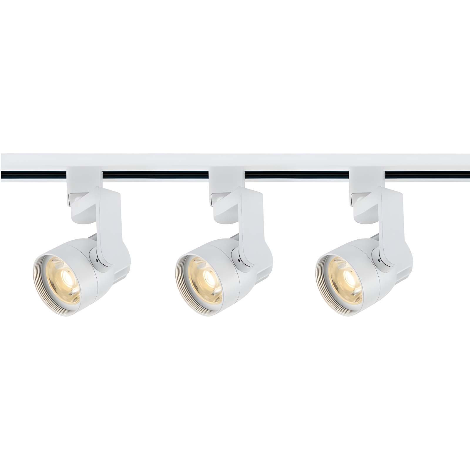 White Adjustable Three-Light LED Track Kit