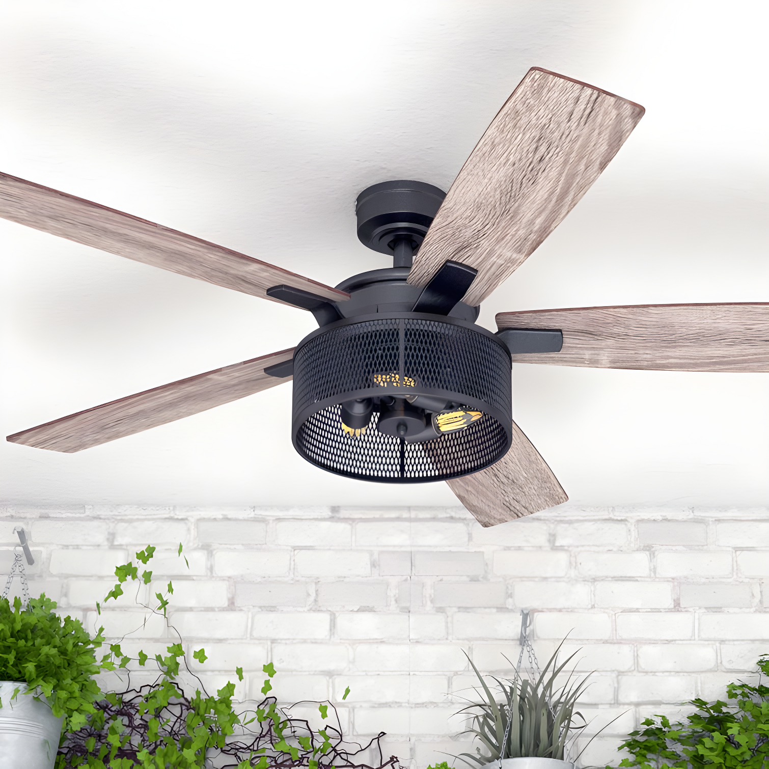 Carnegie 52" Matte Black Ceiling Fan with LED Lights and Remote