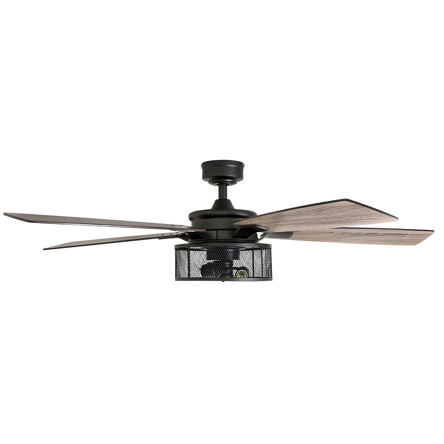 Carnegie 52" Matte Black Ceiling Fan with LED Lights and Remote