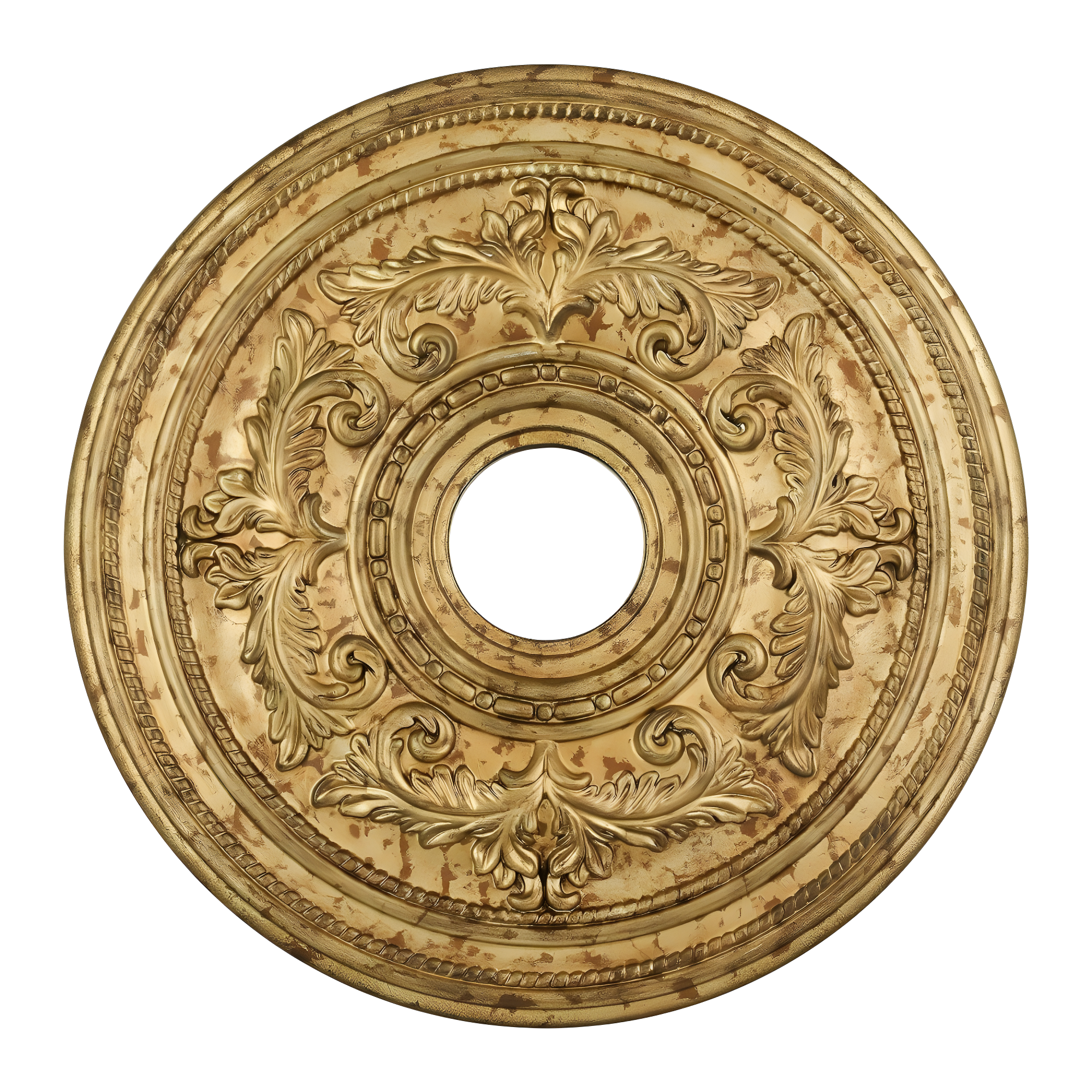 Versailles Vintage Gold Leaf Ceiling Medallion 22.5 Inches