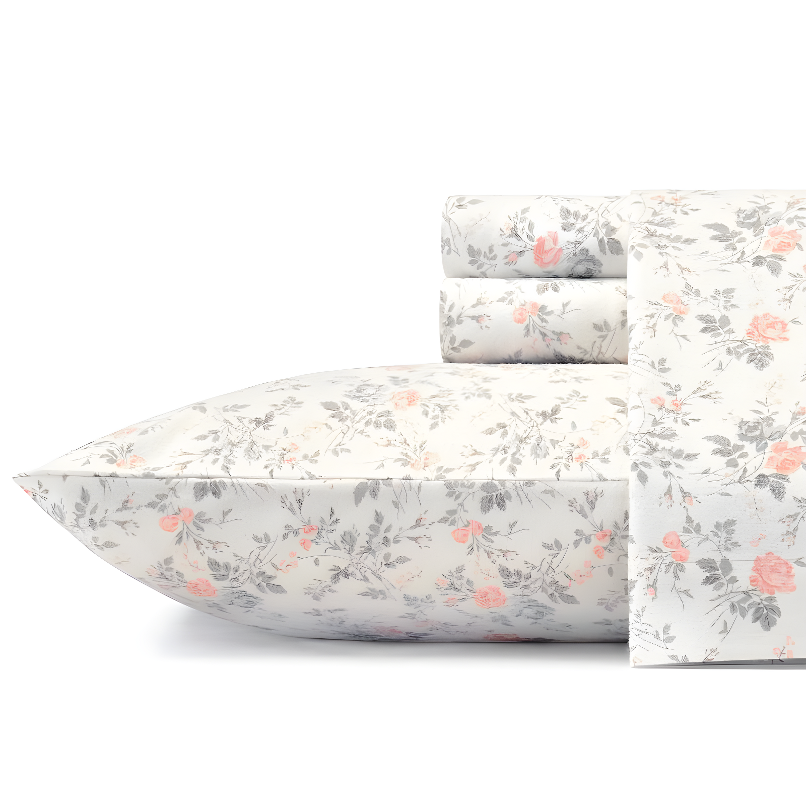 Rosalie Queen Floral Cotton Flannel Deep Pocket Sheet Set