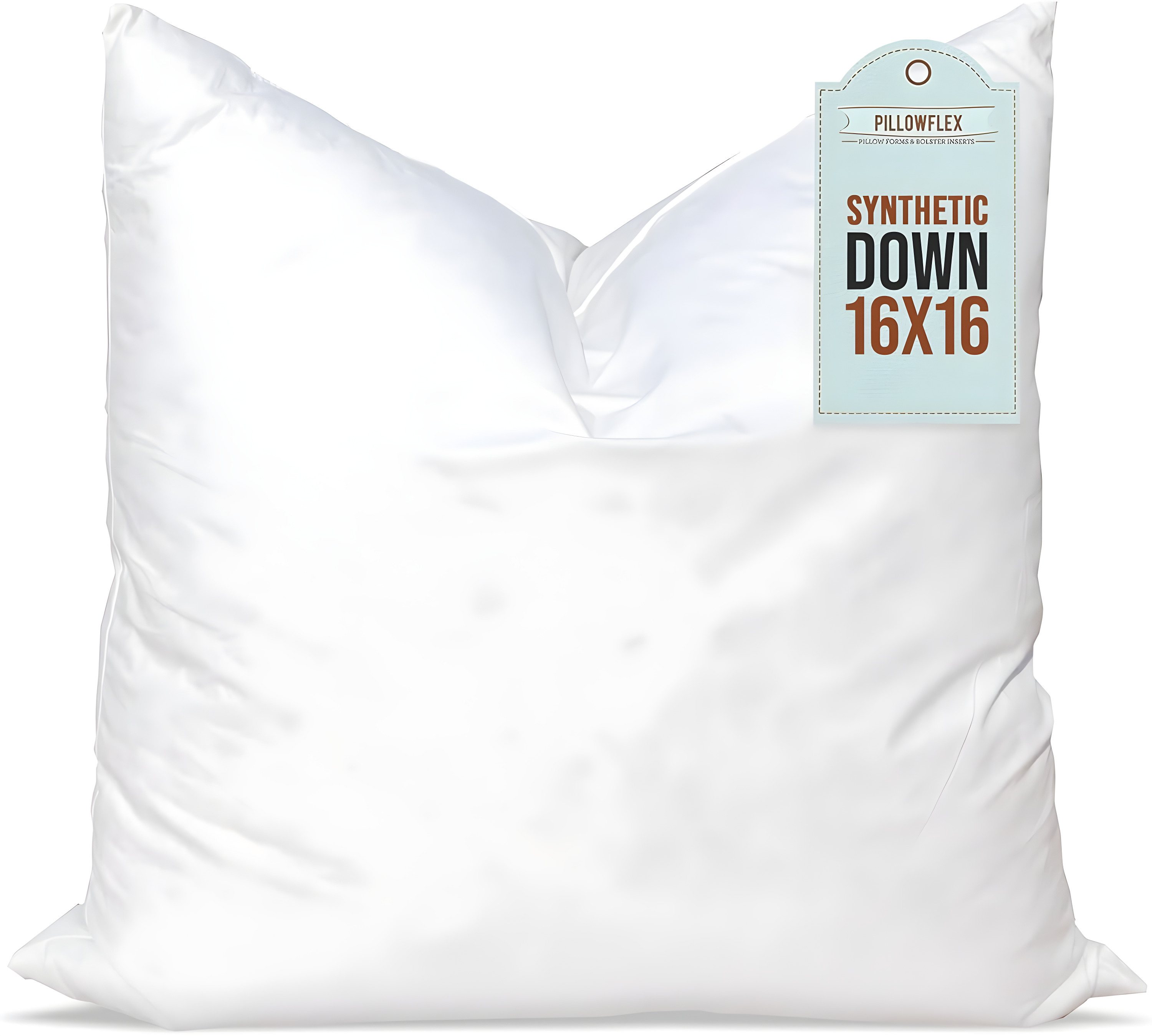 16x16 White Polyester Synthetic Down Pillow Insert