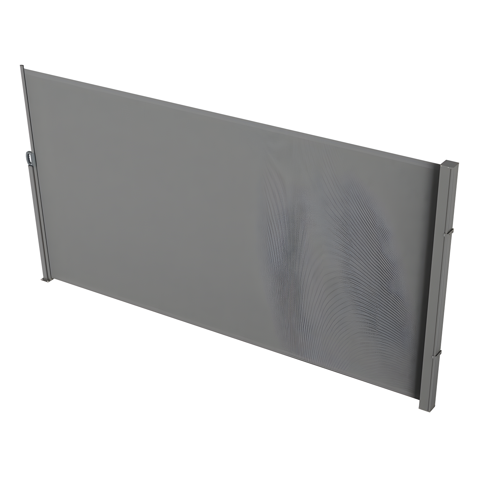 Gray 71 x 118 in. Retractable Polyester Side Awning