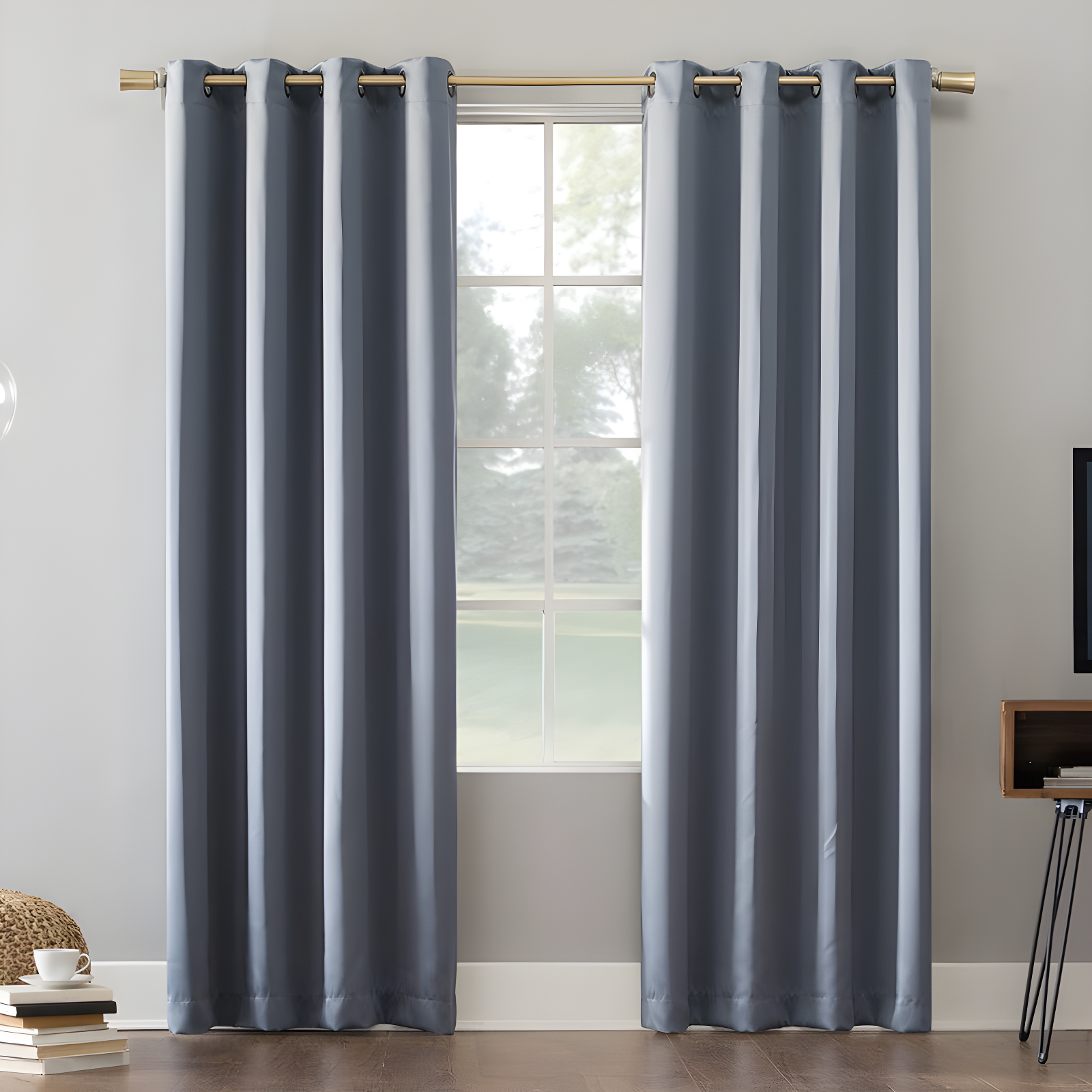 Haze Polyester Blackout Grommet Curtain Panel 52 x 108