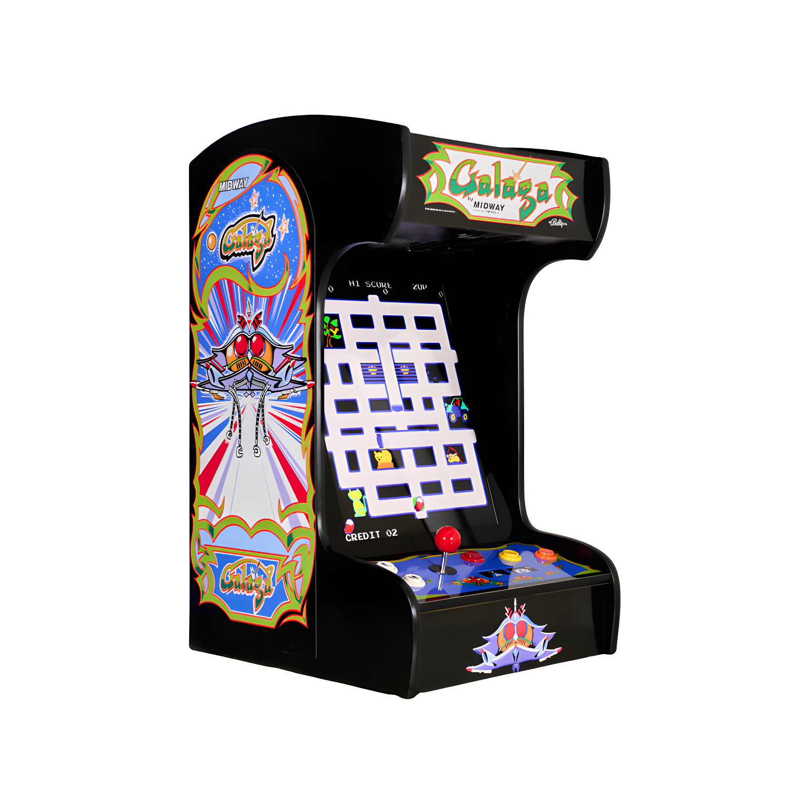 Black Tabletop Arcade Machine with LCD and 412 Retro Games