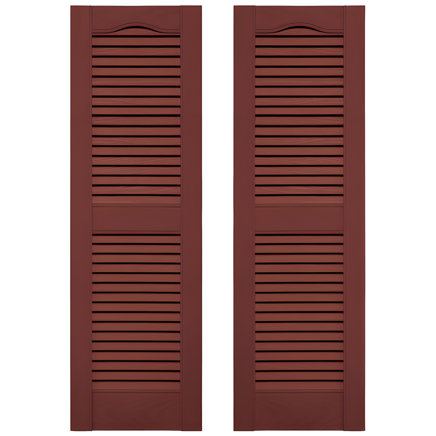 Burgundy Red 14.5" x 43" Vinyl Louvered Shutters