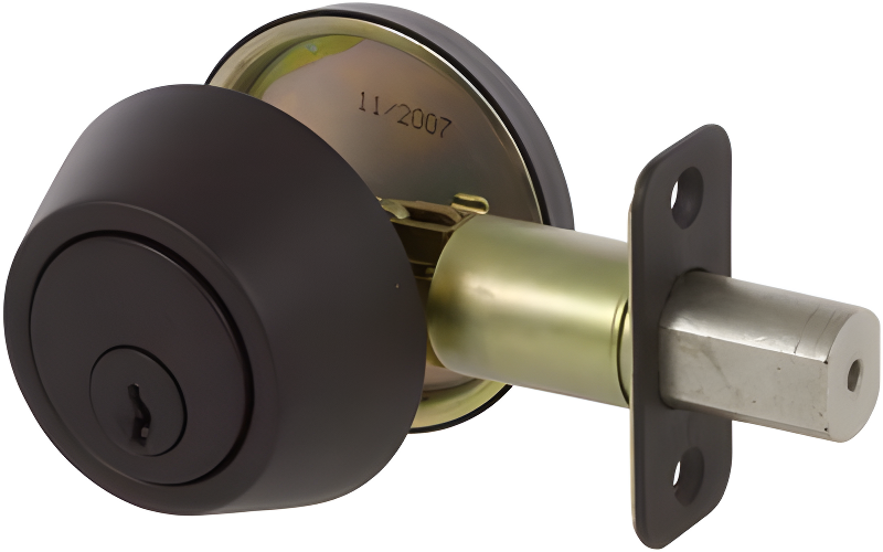 Oil Rubbed Bronze Single Cylinder Deadbolt with Round Corner