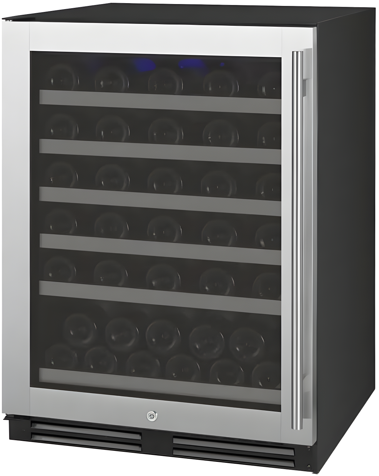 Allavino 56 Bottle Stainless Steel Wine Refrigerator with Interior Lighting