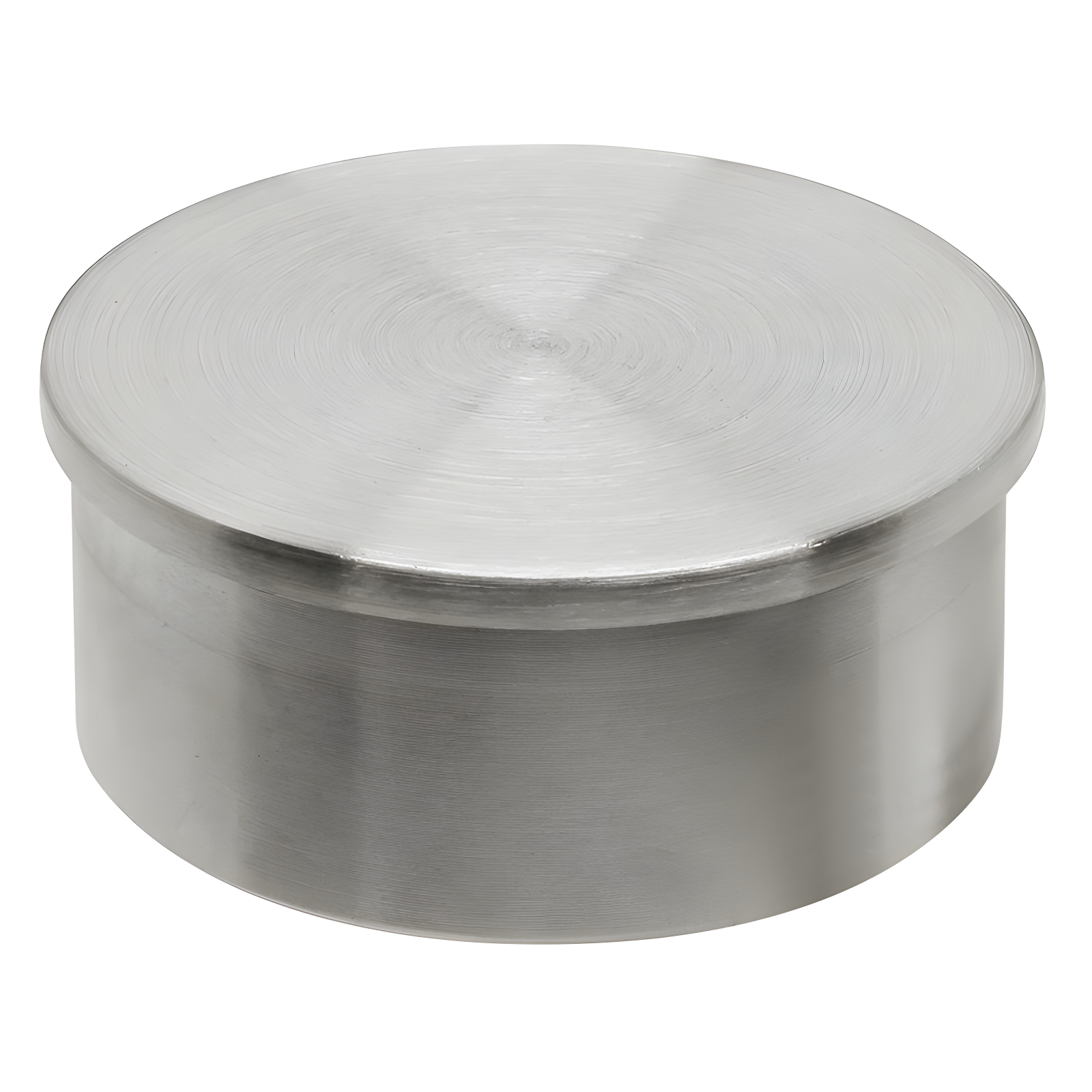 Satin Stainless Steel 2-Inch Flush End Cap