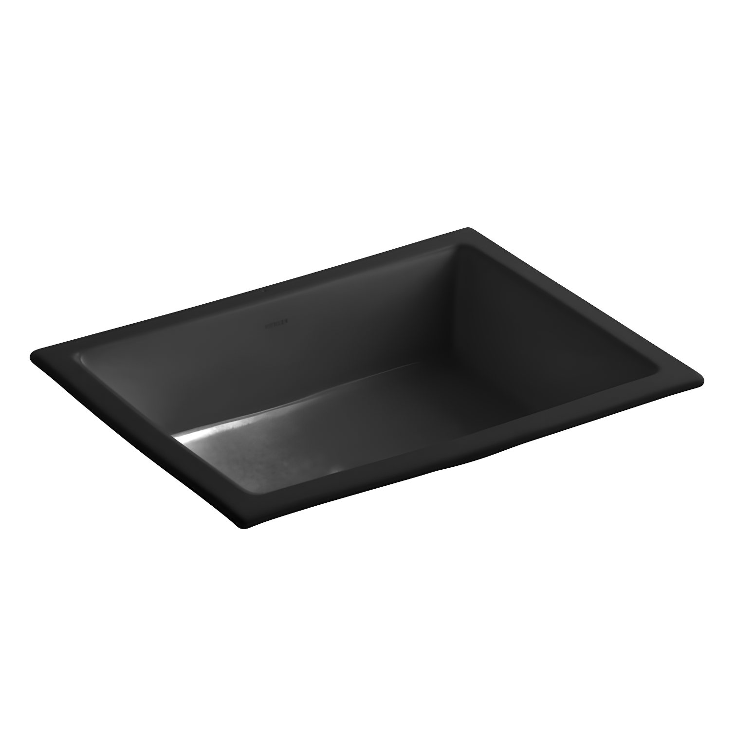 Verticyl Black Rectangular Ceramic Undermount Bathroom Sink