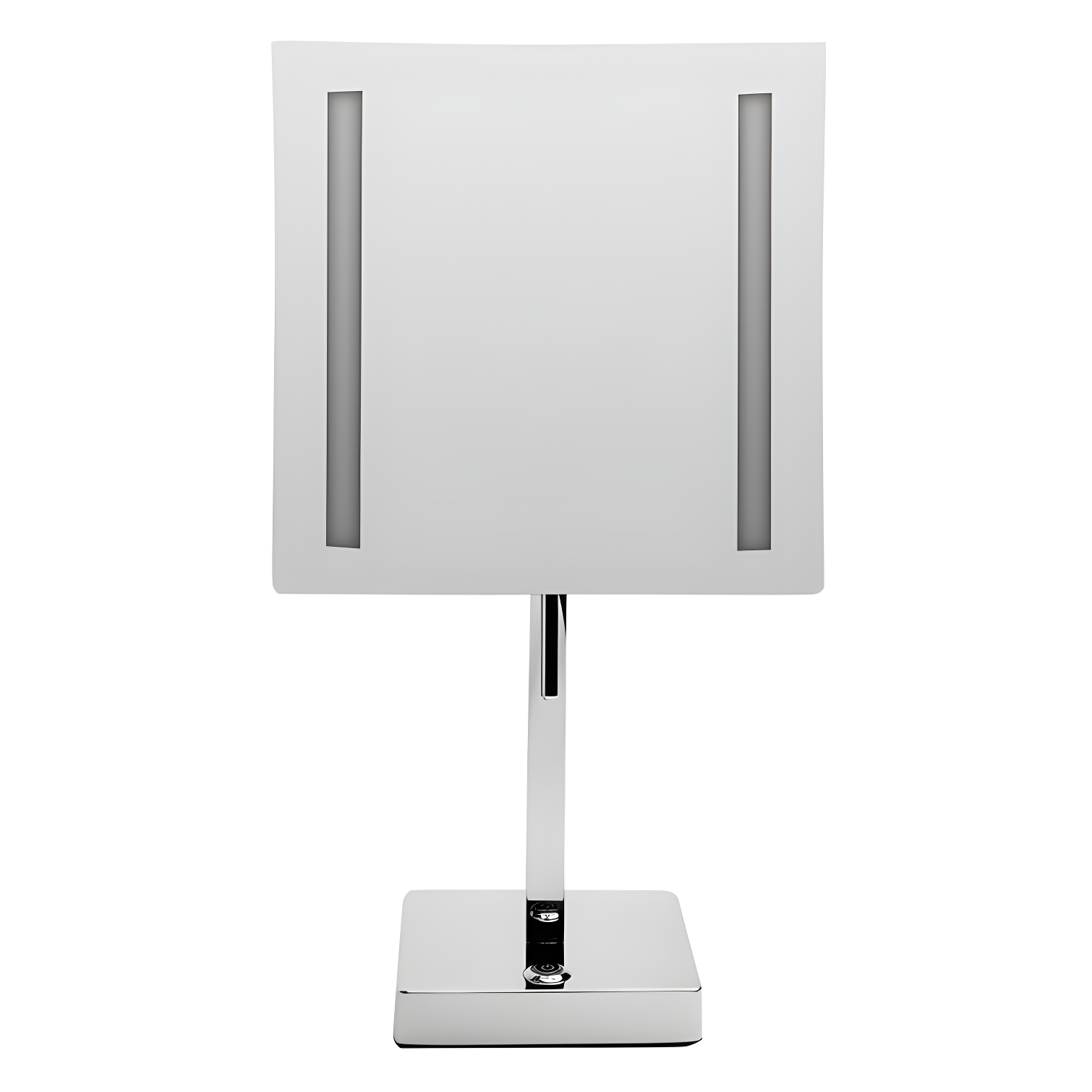 Polished Chrome Square 14.5" LED Magnifying Countertop Mirror