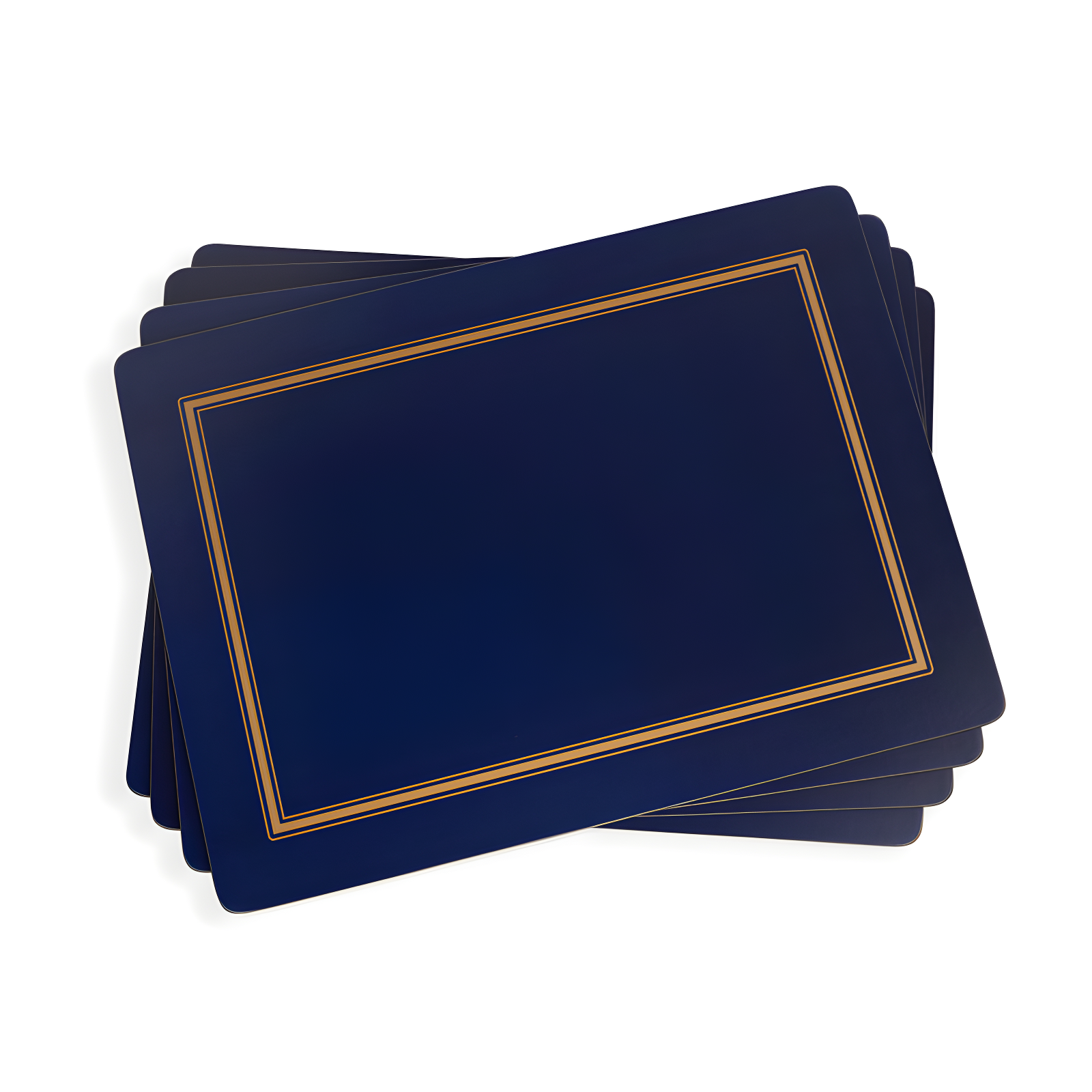 Classic Midnight Blue Hardboard Placemats Set of 4