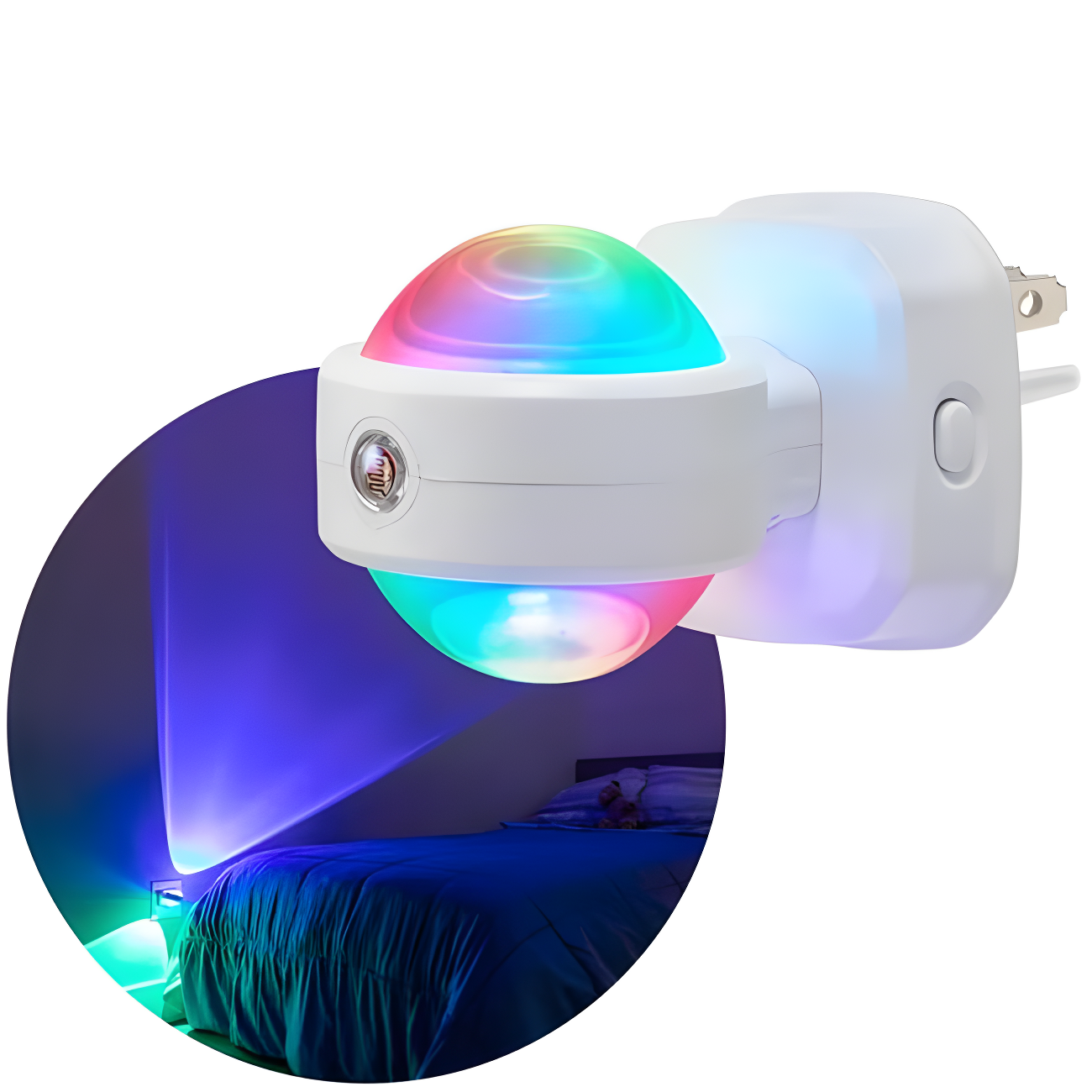 Multicolor LED Night Light with Adjustable Swivel Head