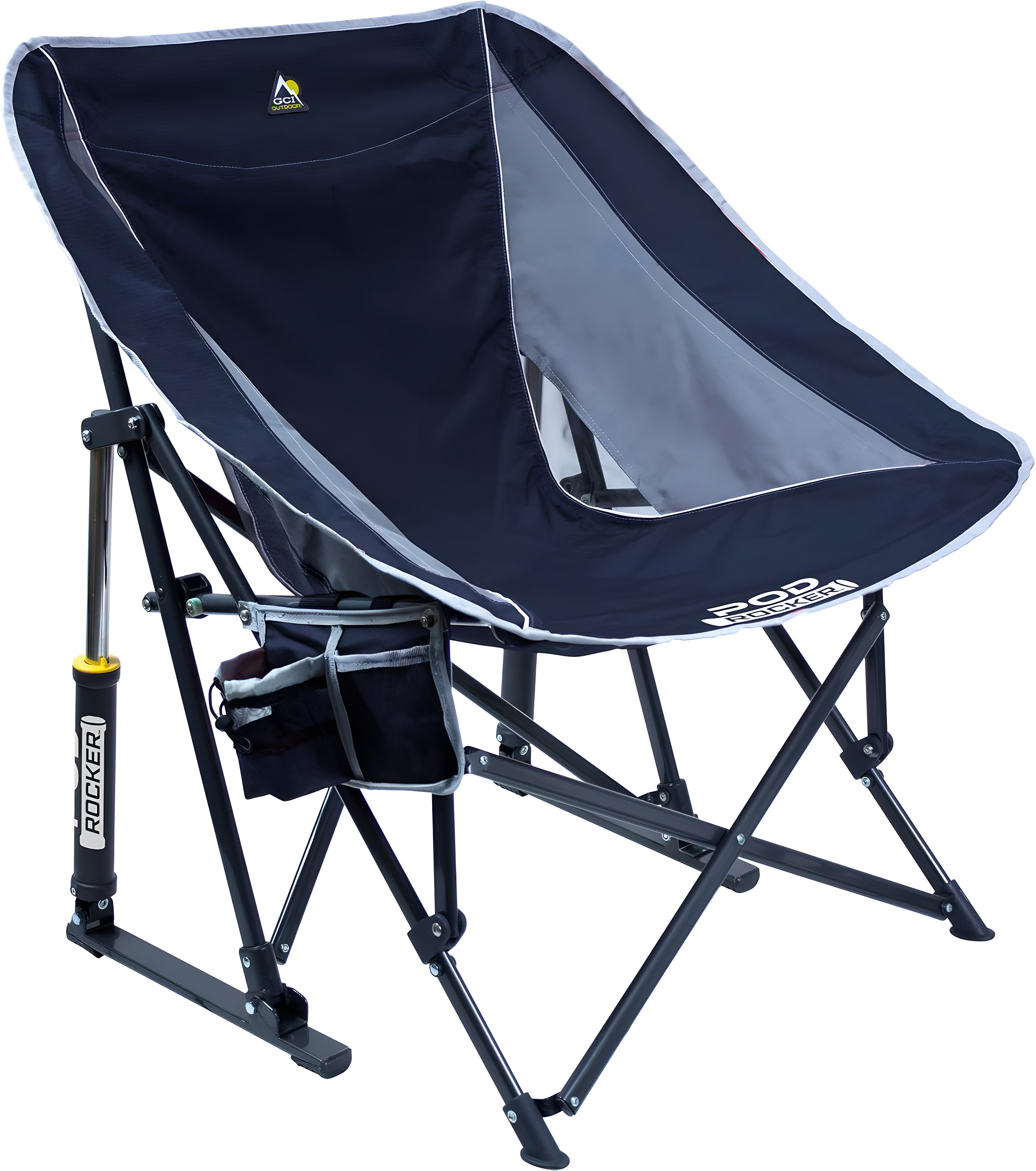 Indigo Steel Portable Outdoor Rocking Chair with Arms