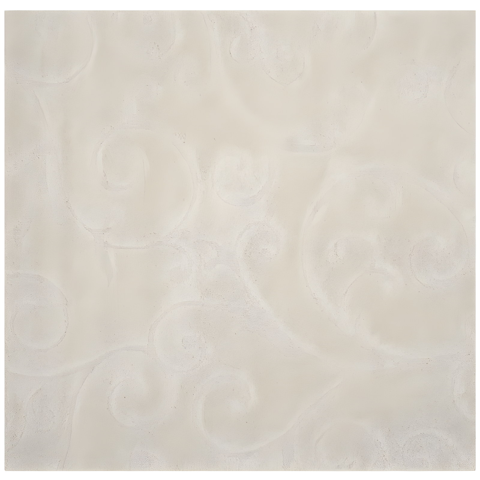 Cream High-Low Pile Square Shag Area Rug