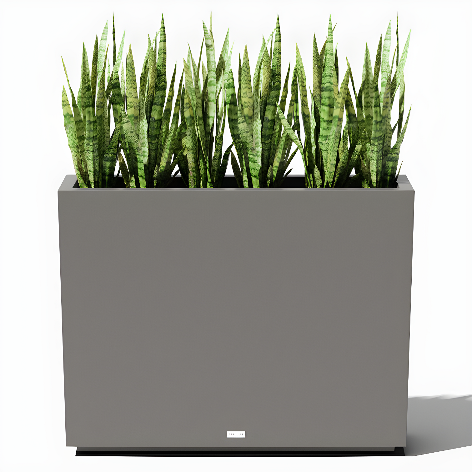 Veradek Block Series Medium 30" Gray Recycled Plastic Planter