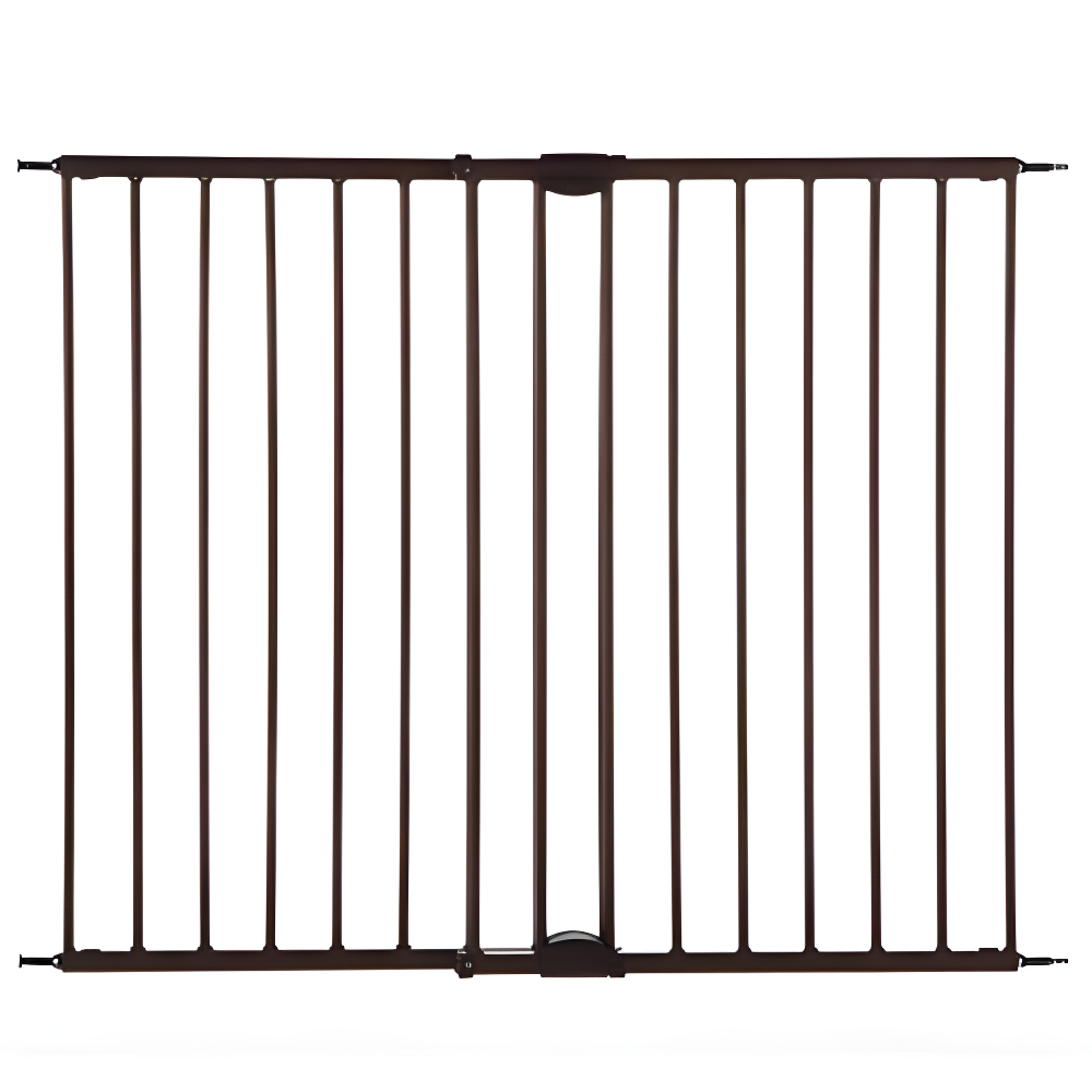 Matte Bronze 31" Tall Steel Walk-Thru Pet Gate