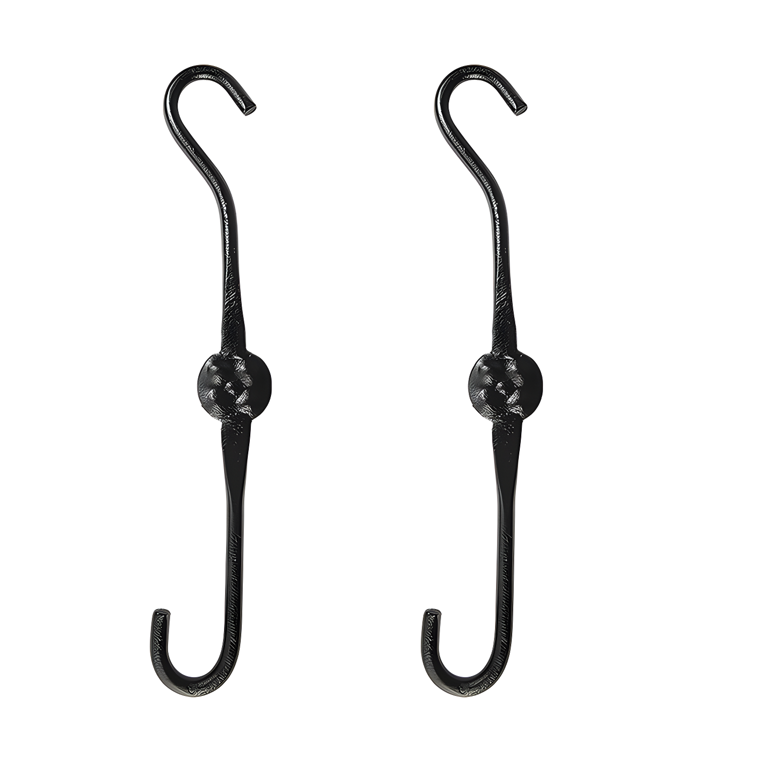 Black Metal Double-Ended Extender Hook Pair