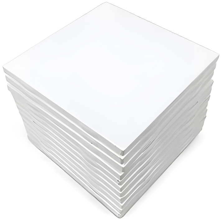 Set of 12 Glossy White Ceramic Wall Tiles