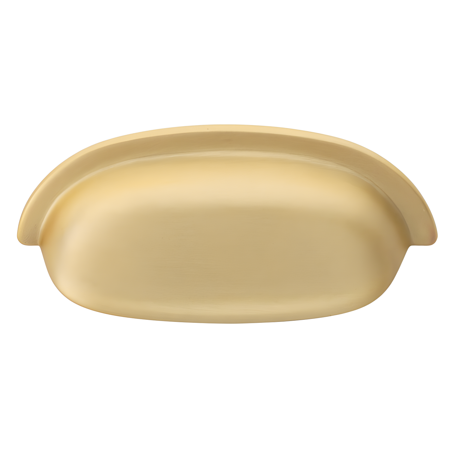 Satin Gold Brushed Cup Cabinet Pulls with Mounting Hardware