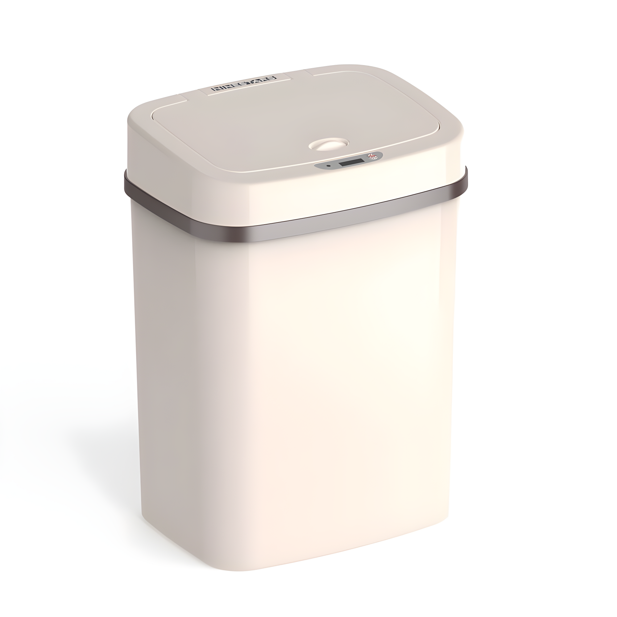 White Plastic Touchless Motion Sensor Trash Can, 3.2 Gallon