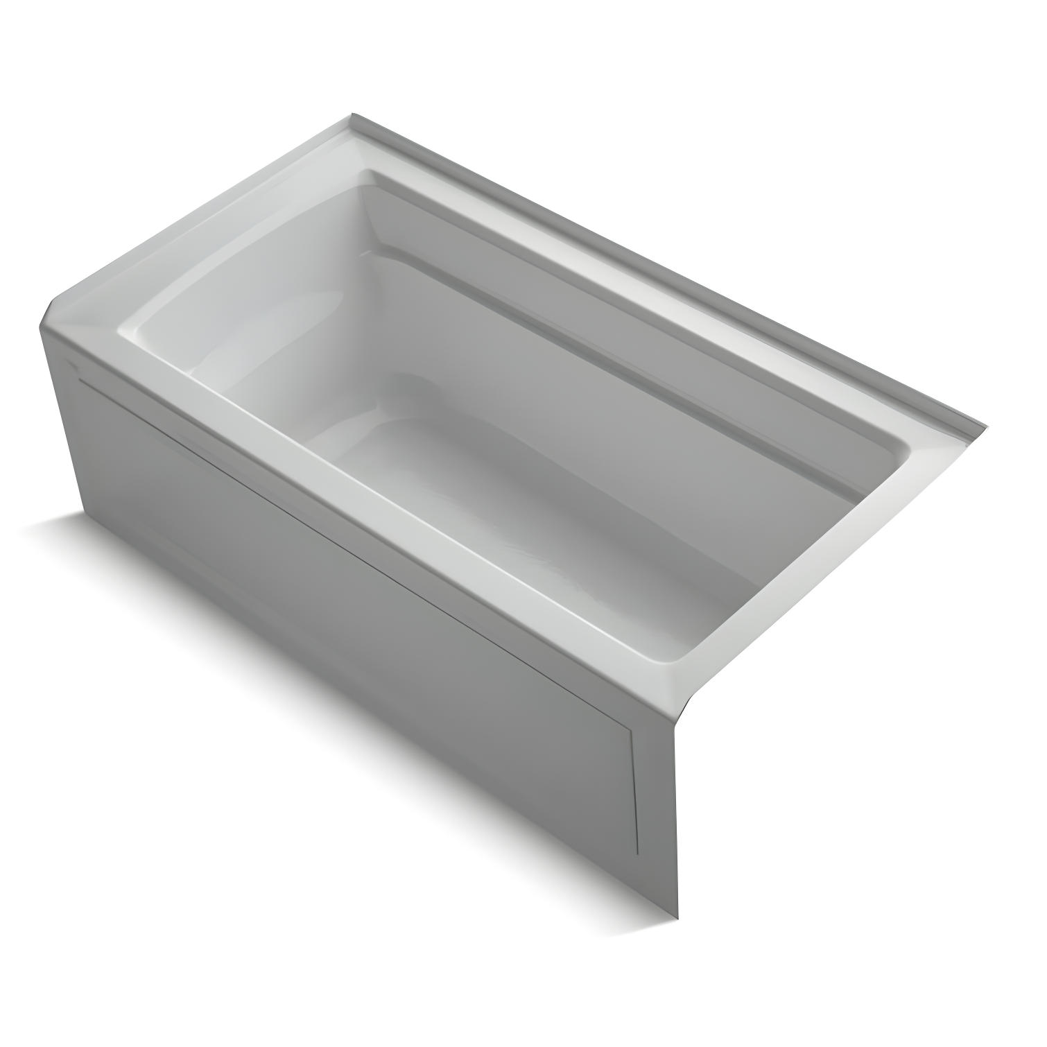 Archer 60" Ice Grey Acrylic Alcove Bathtub with Jets