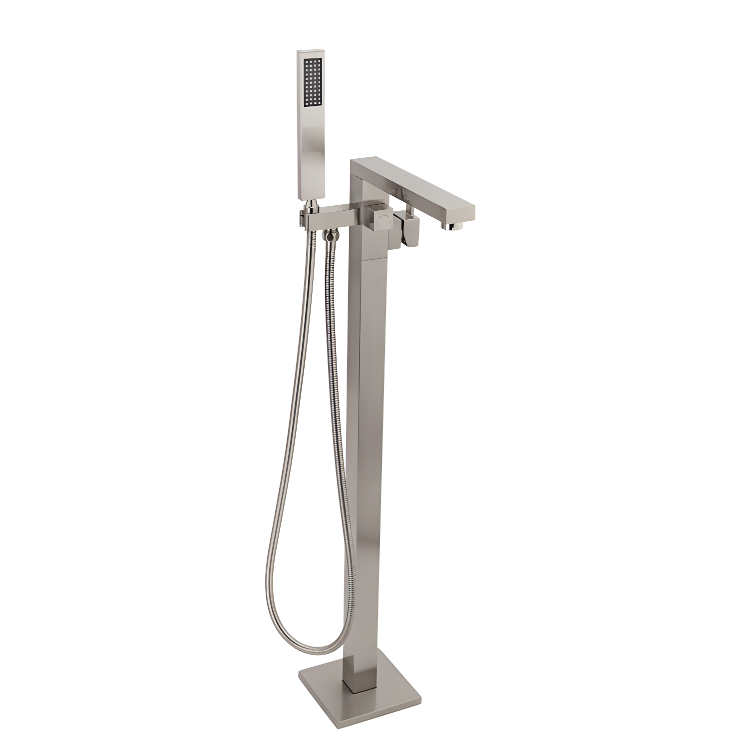 Brushed Nickel Freestanding Tub Faucet with Hand Shower