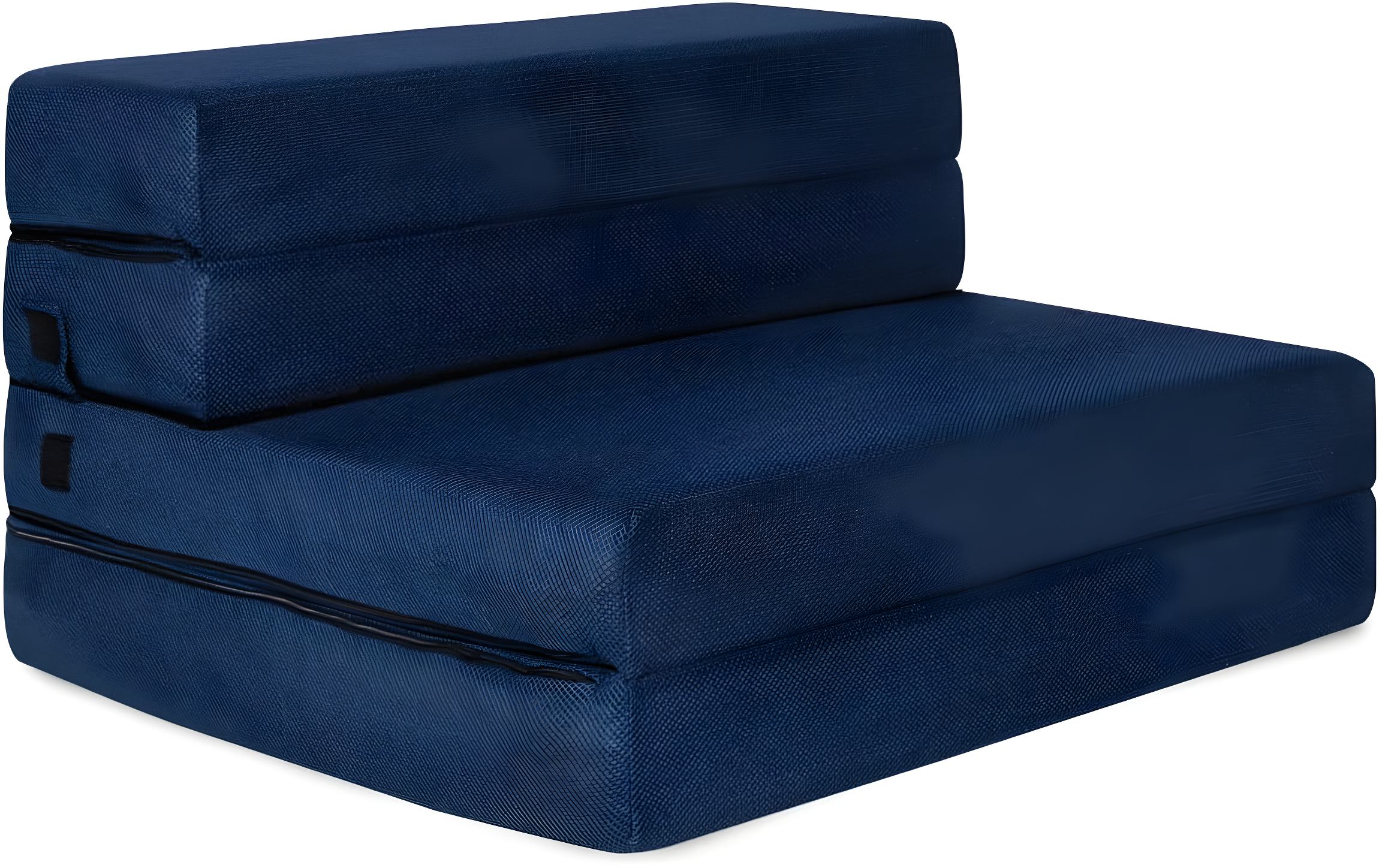 Navy Blue Foam Twin Tri-Fold Sofa Bed Mattress