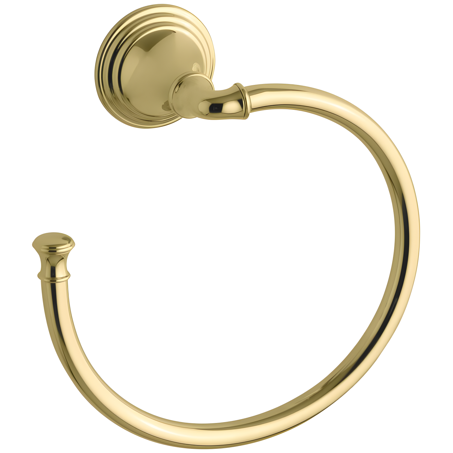 Devonshire Vibrant Polished Brass Wall Mounted Towel Ring