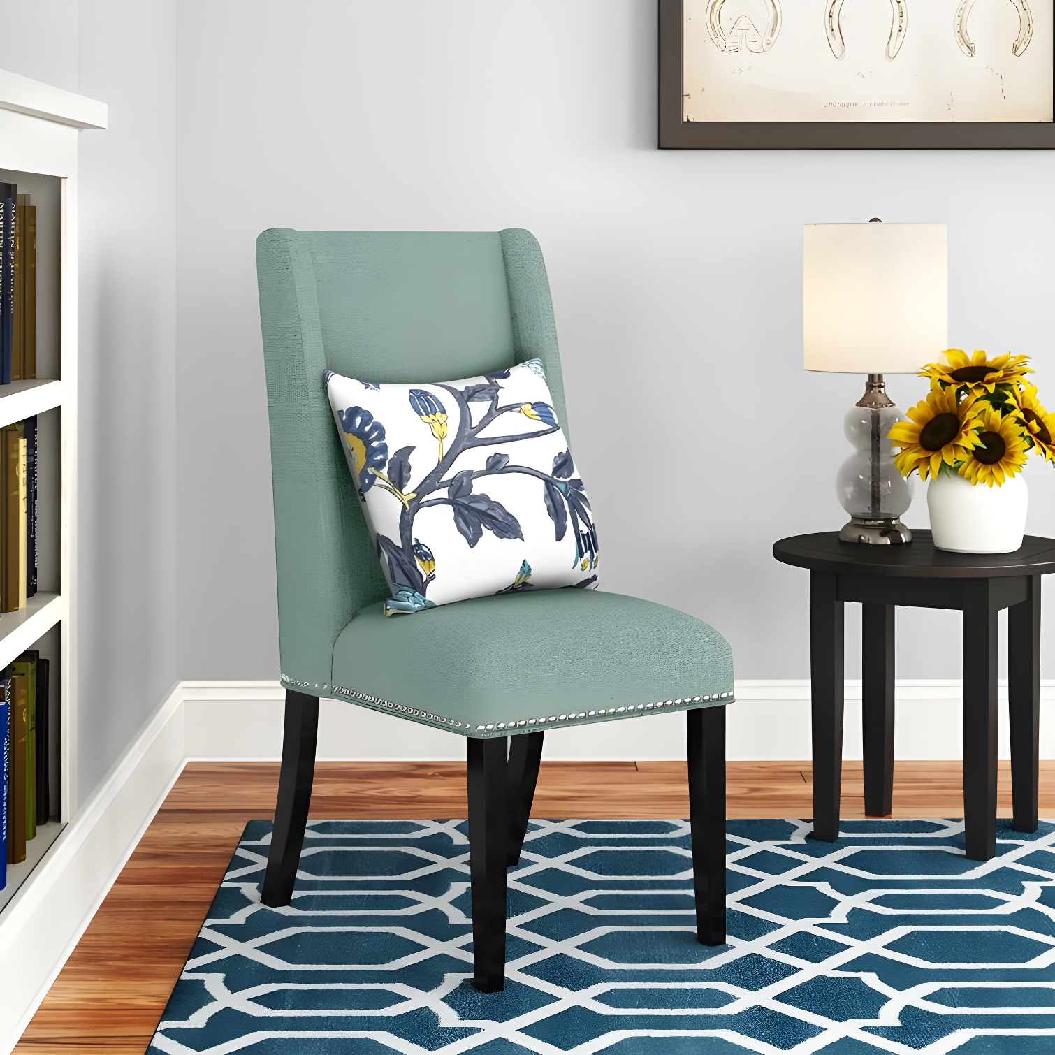 Elegant Laguna Fabric Dining Chair with Nailhead Trim