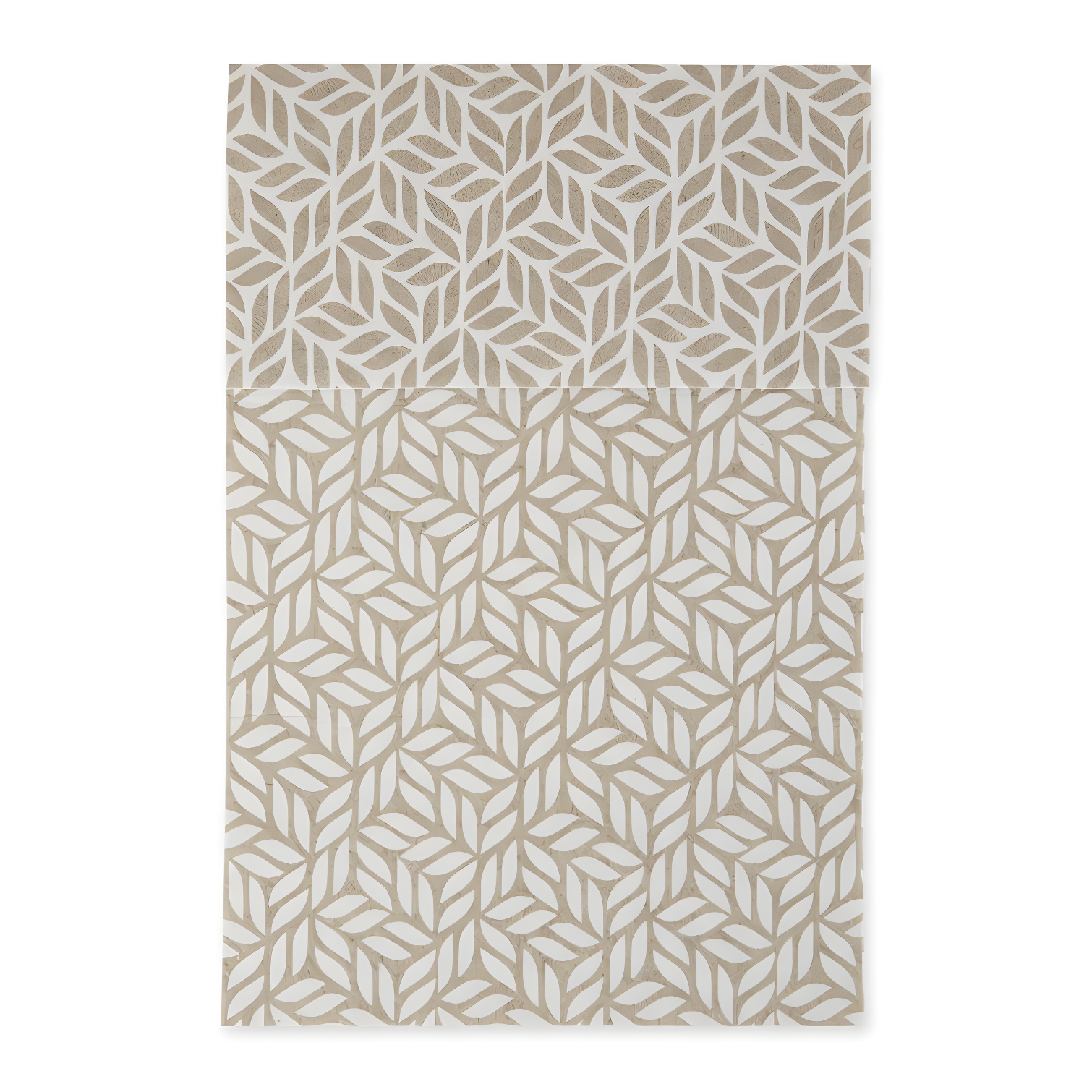 Stone Abstract Leaf Print Non-Adhesive Fridge Liners, 12x24, Set of 6