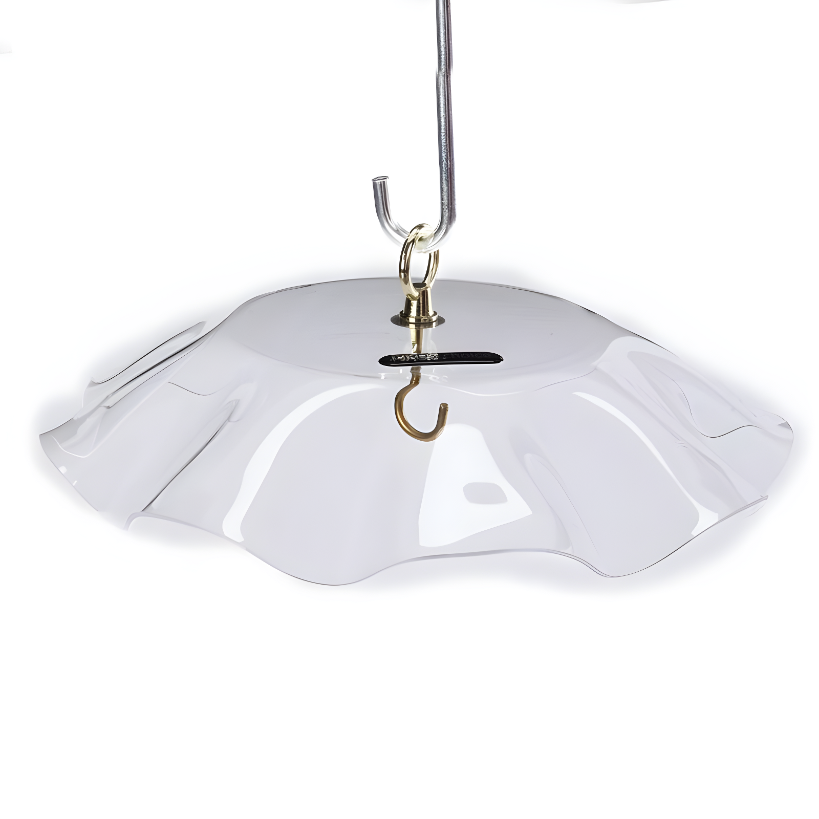 Clear Acrylic Weather-Resistant Bird Feeder Guard with Brass Hardware