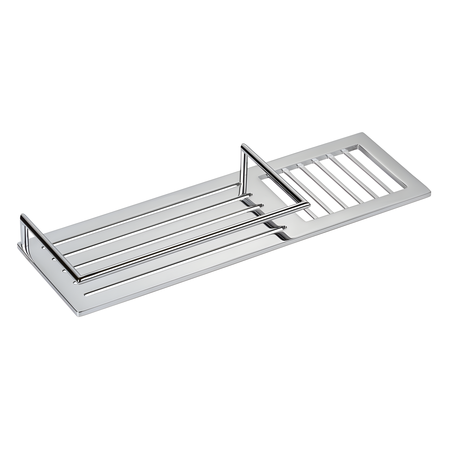 Elegant Polished Chrome 14" Wall-Mounted Shower Shelf