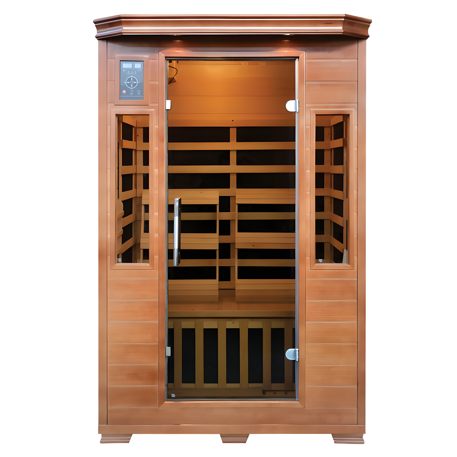 Natural Hemlock 2-Person Infrared Sauna with Carbon Heaters