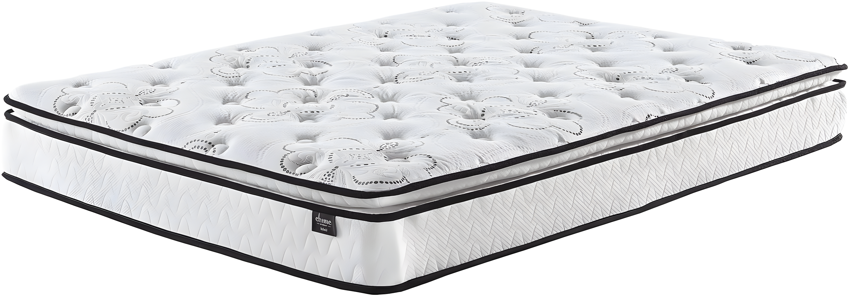 Full Size White Pillowtop Innerspring Gel Memory Foam Mattress