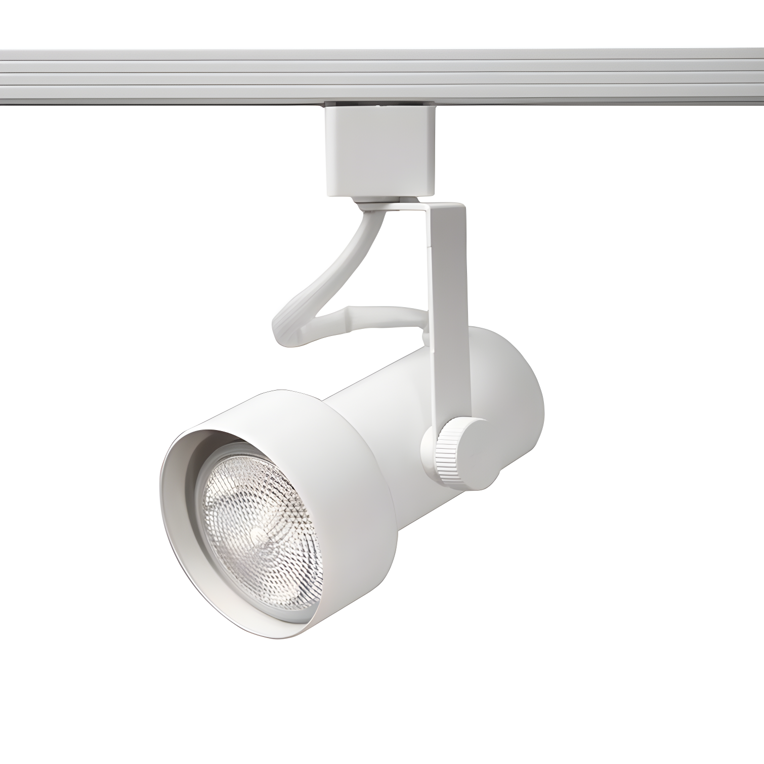 Sleek Minimalist White Die-Cast Track Light, Adjustable Head