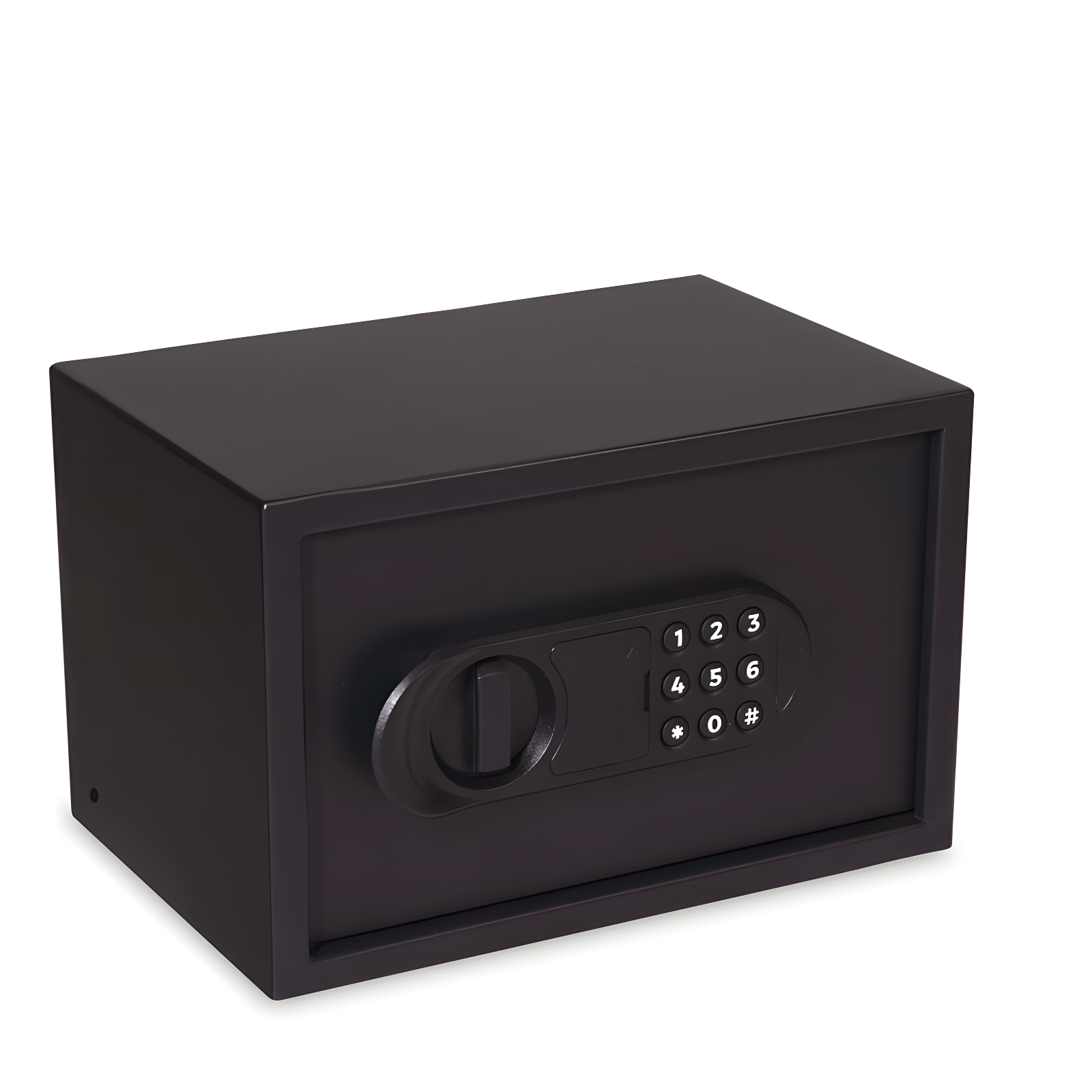 Matte Black Heavy-Duty Steel Security Vault with Electronic Lock