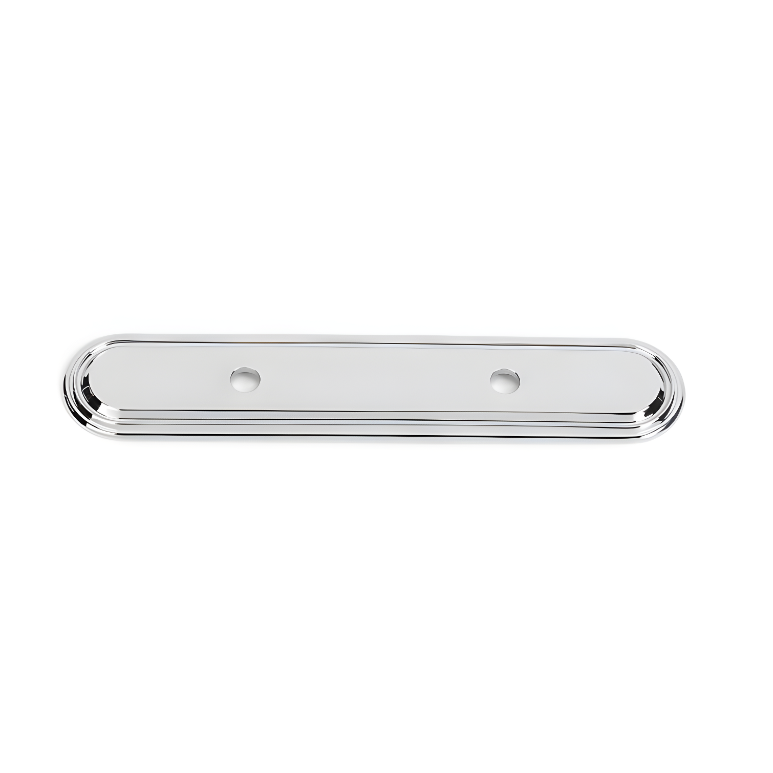 Venetian Polished Chrome Modern Cabinet Pull Backplate