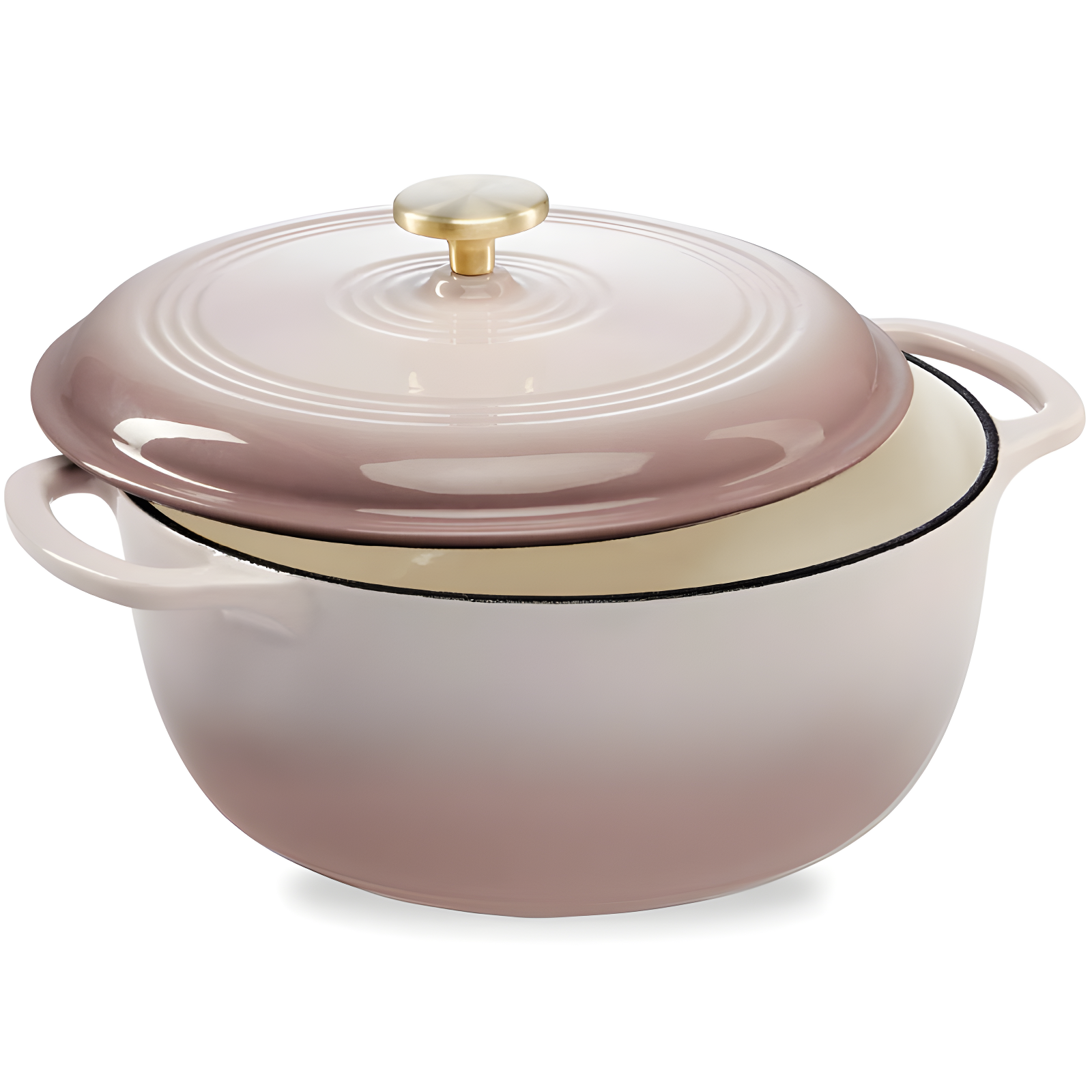 Mushroom Beige 7.5 Quart Enameled Cast Iron Dutch Oven with Lid