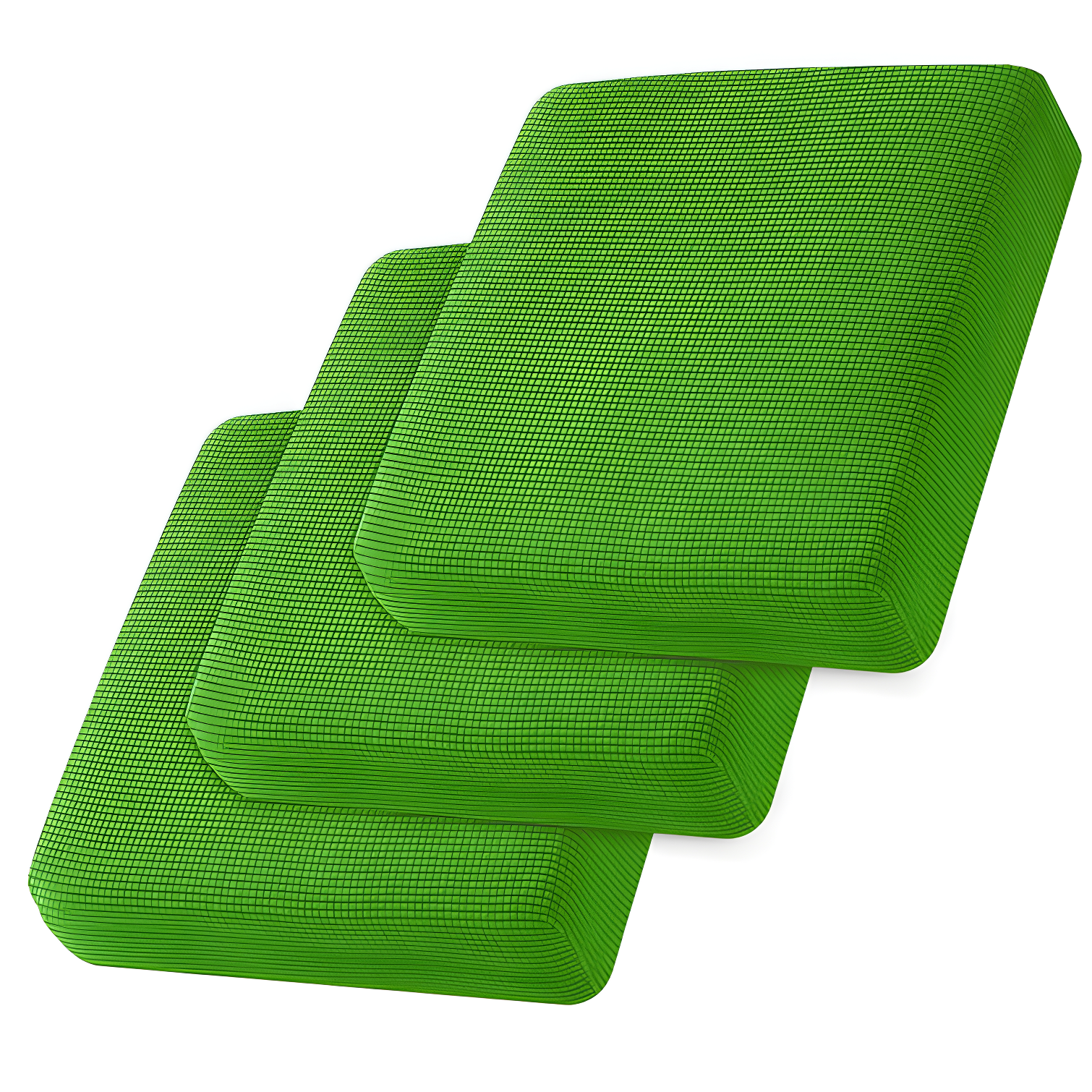 Grass Green Stretch Polyester Sofa Cushion Slipcover Set