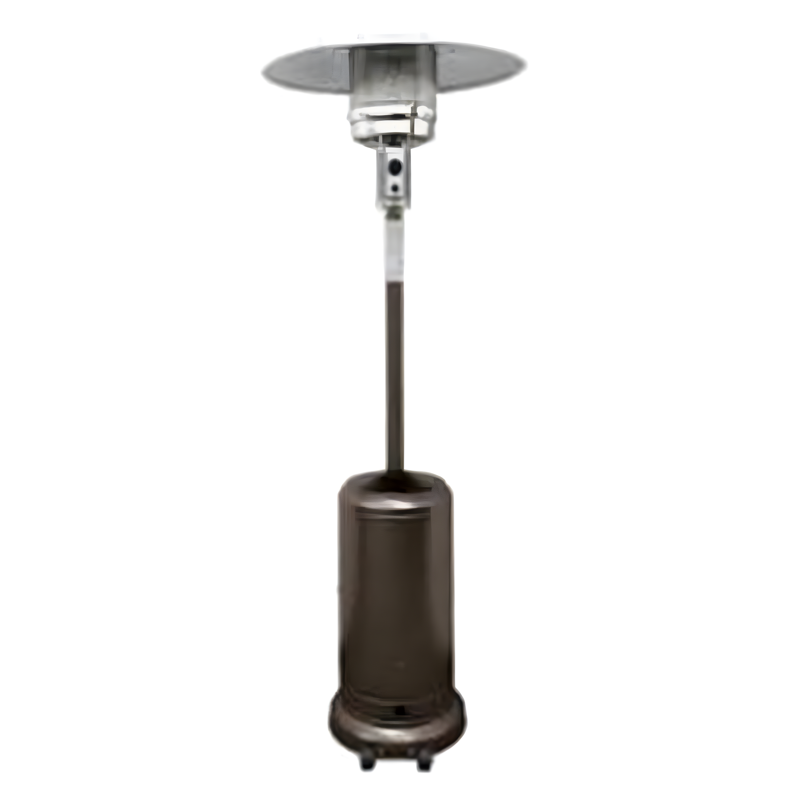 Hammered Bronze 87" Outdoor Propane Patio Heater with Table