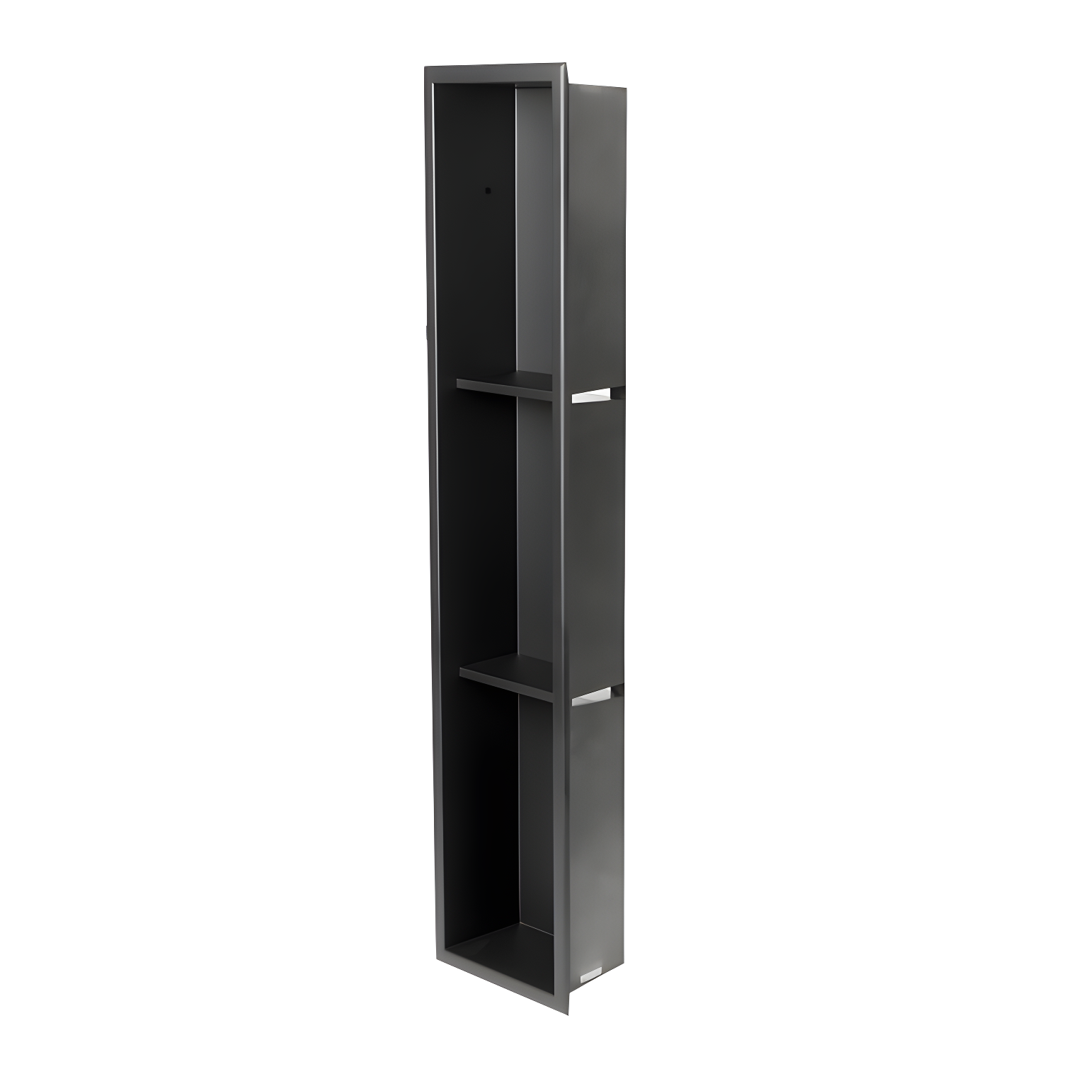 Black Matte Stainless Steel Triple Shelf Shower Niche