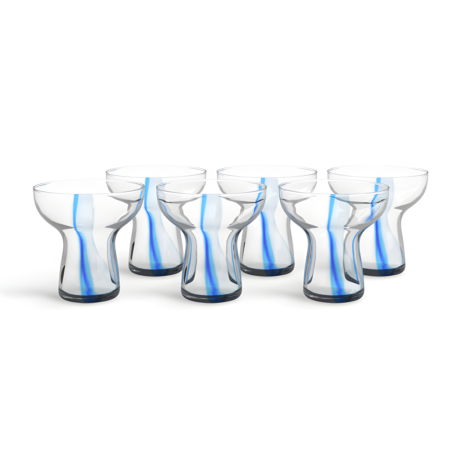 Libbey Blue Ribbon Stemless Margarita Glasses Set of 6