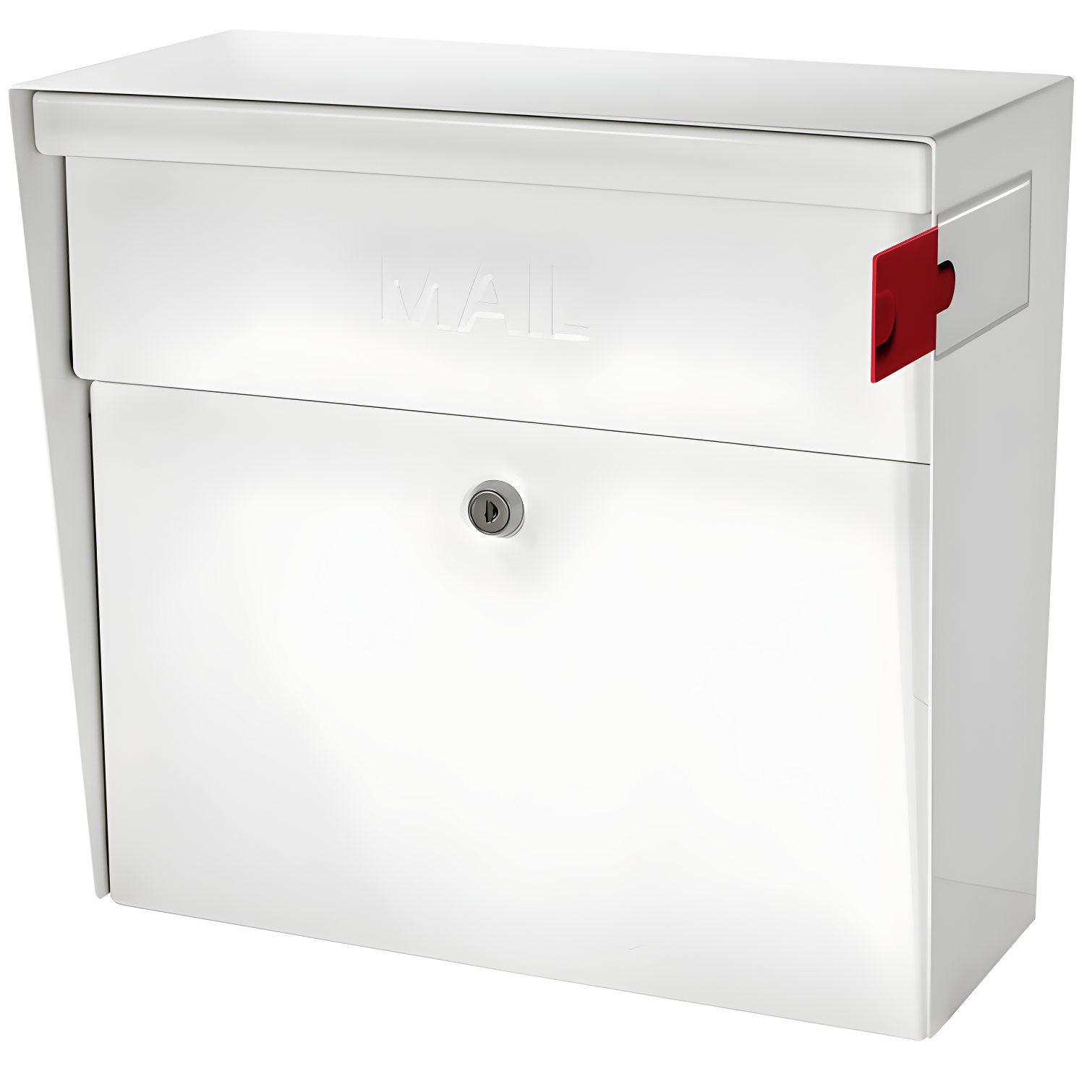 Alpine White Steel Lockable Wall Mount Mailbox