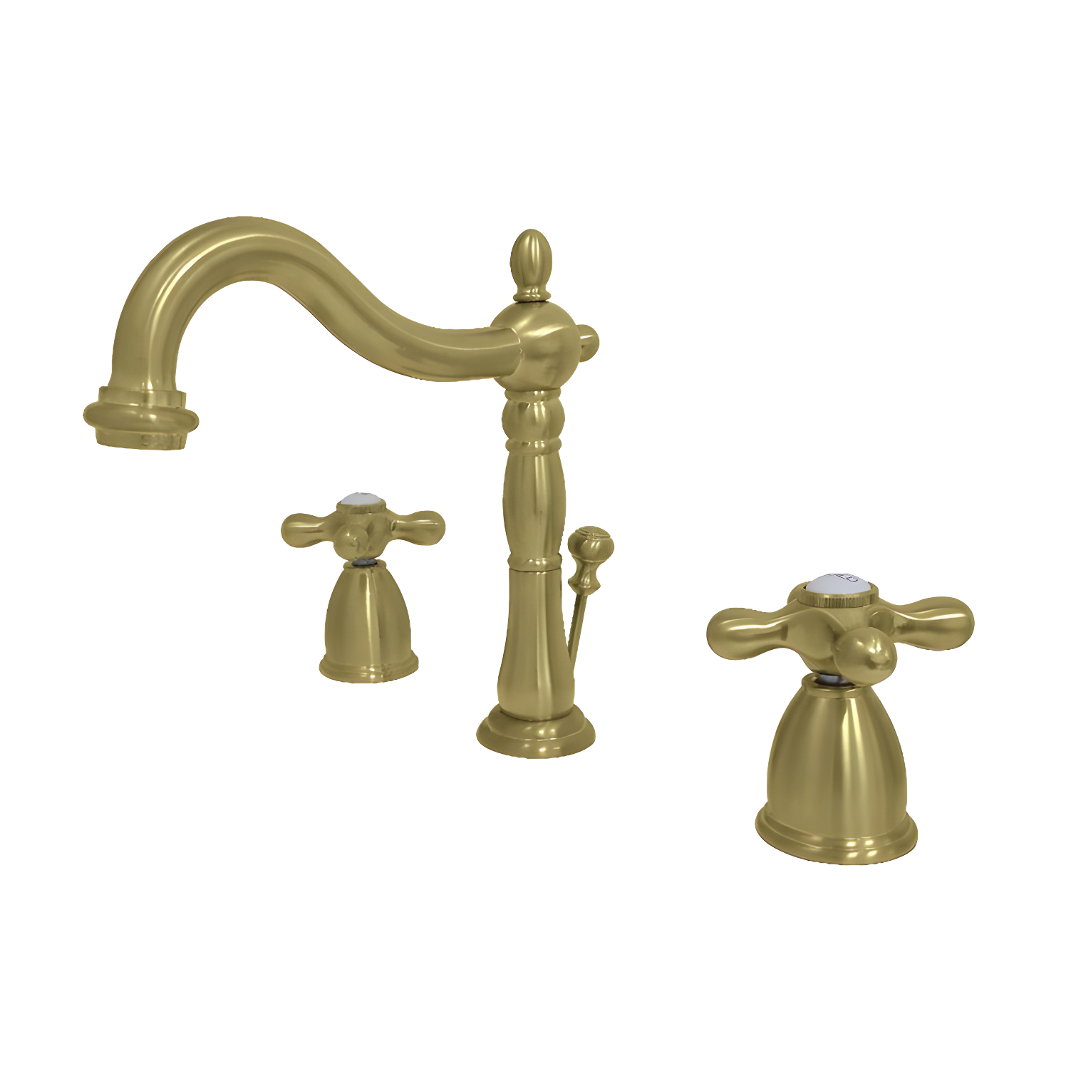 Elegant Matte Black and Brass 8" Widespread Bathroom Faucet