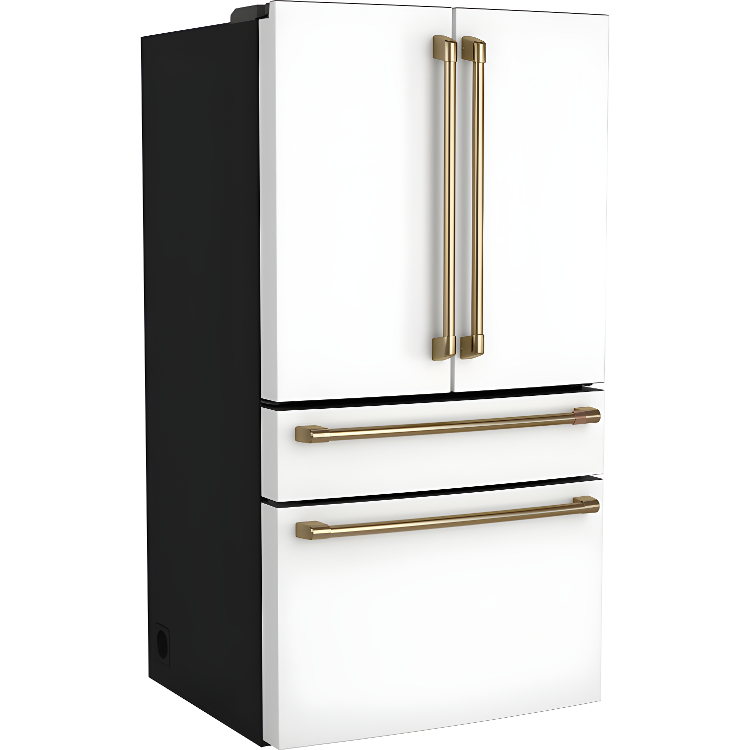 Matte White Smart French Door Refrigerator with Ice Maker