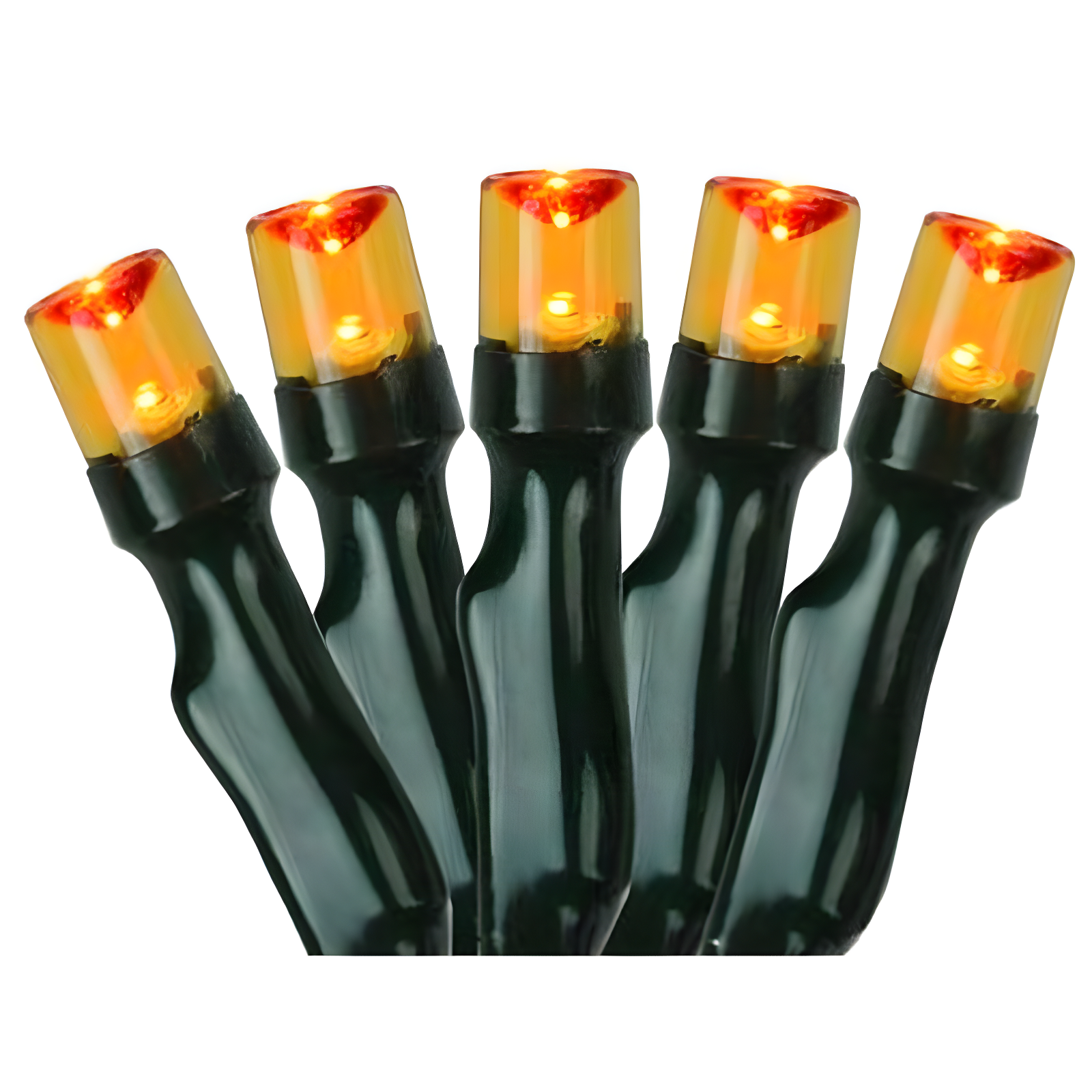 Battery Operated Orange LED Christmas Tree Lights